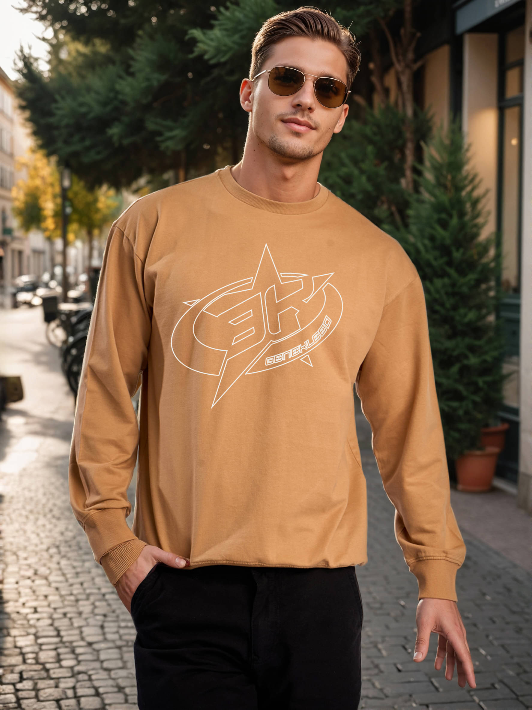 Bene Kleed Cotton Round Neck Men's Sweatshirt - Khaki ( Pack of 1 ) Bene Kleed Cotton Round Neck Men's Sweatshirt - Khaki ( Pack of 1 )