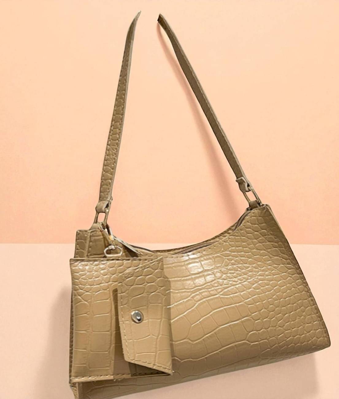     			Derifa Shoulder Bag PU Set of 1 ( Brown )