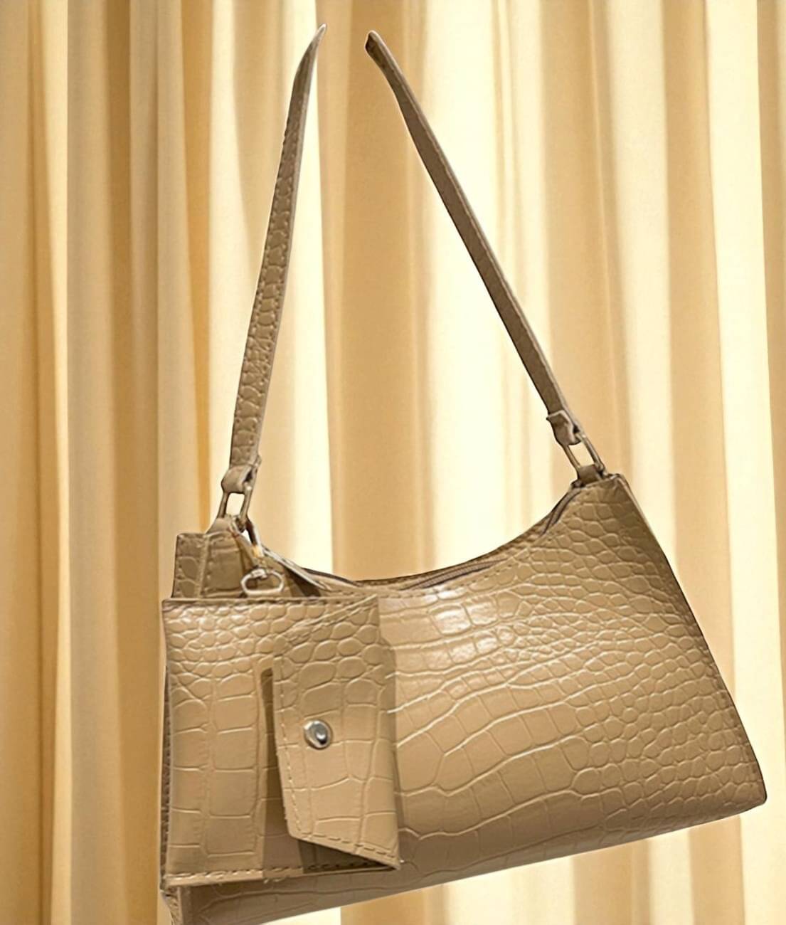     			Derifa Shoulder Bag PU Set of 1 ( Brown )