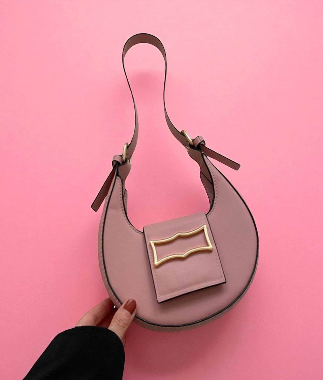     			Derifa Shoulder Bag Pure Leather Set of 1 ( Peach )