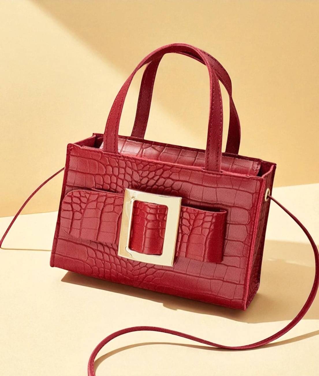     			Derifa Sling Bag PU Set of 1 ( Maroon )