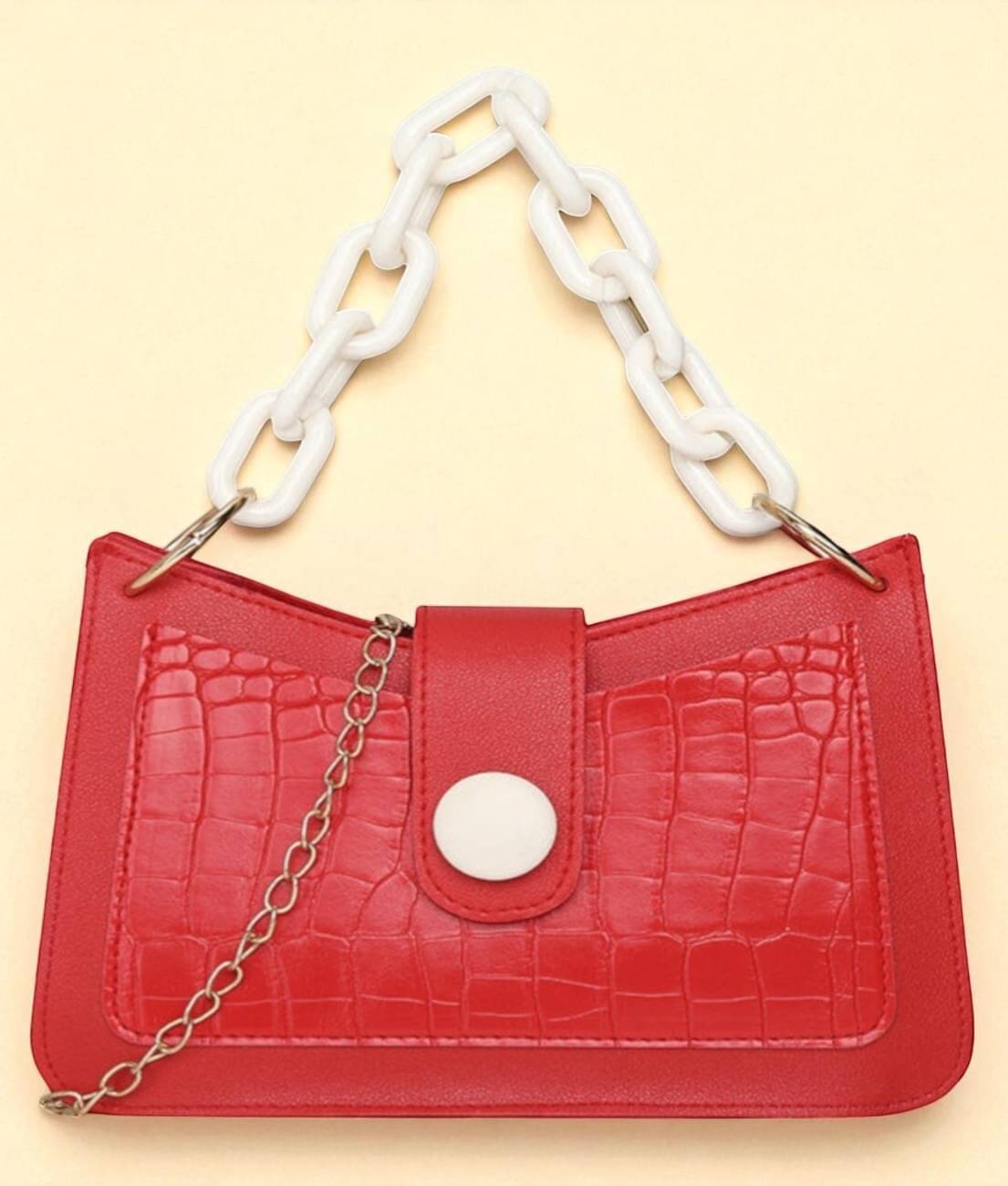     			Derifa Sling Bag PU Set of 1 ( Red )