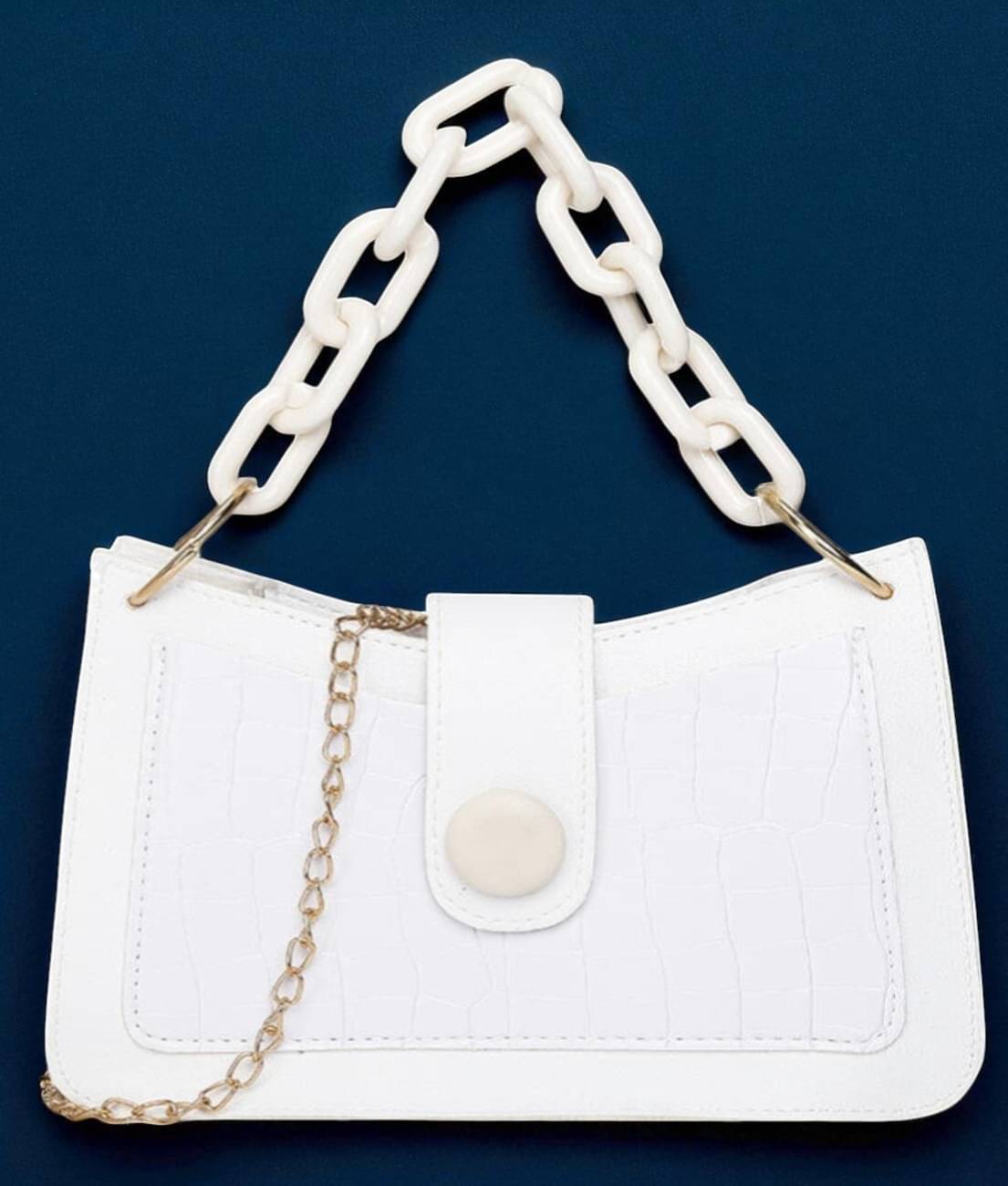     			Derifa Sling Bag PU Set of 1 ( White )