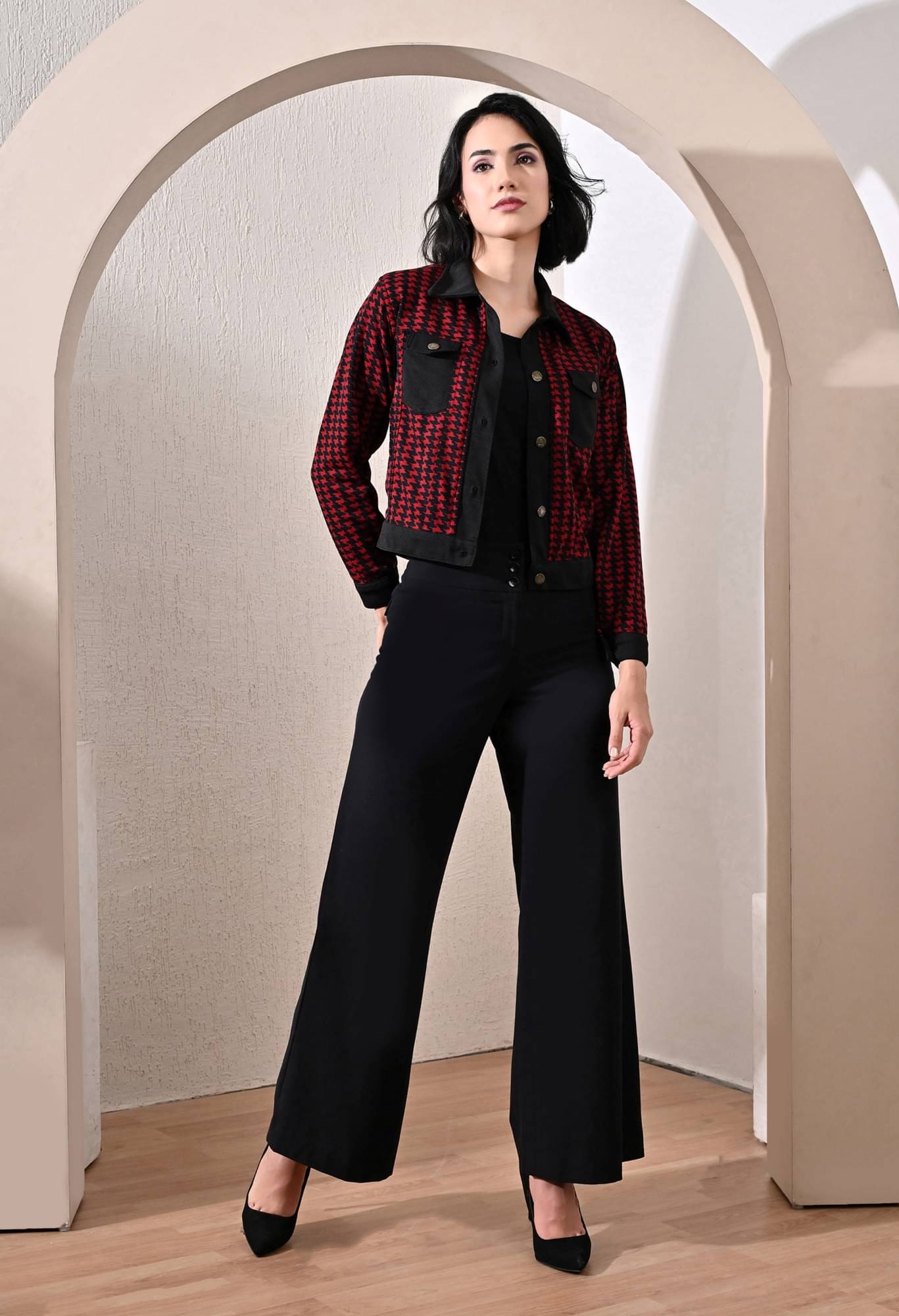 Divine Bezz - Denim Maroon Jackets Divine Bezz - Denim Maroon Jackets