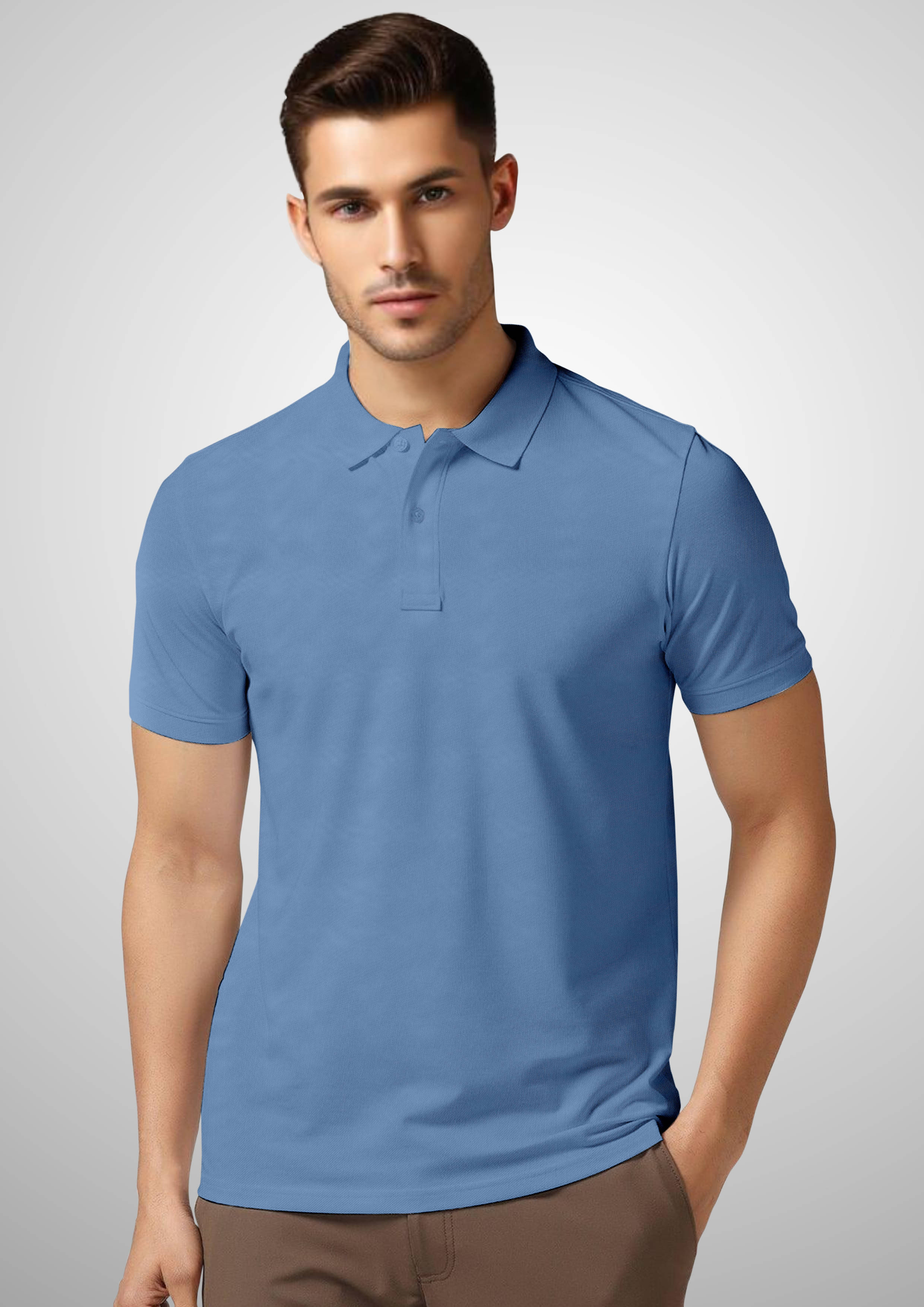 FTX Men Polyester Regular Fit Solid Polo T Shirt ( Sky Blue ) FTX Men Polyester Regular Fit Solid Polo T Shirt ( Sky Blue )