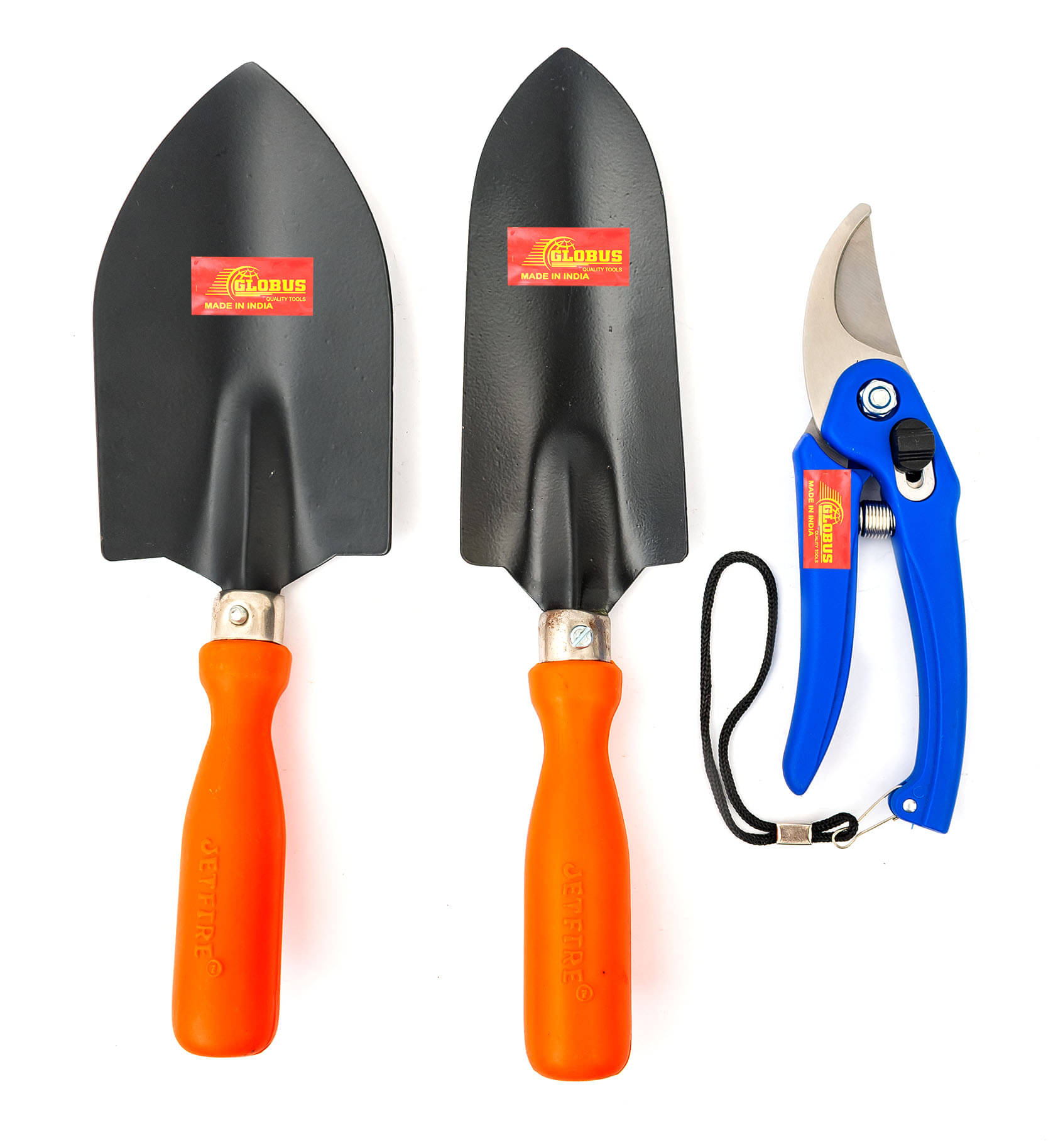 Globus 520-Garden Tool set/3-Stainless Pruner/Cutter/Secateur (7 inch/18cm) ,(TRANSPLANTER) AND (BIG TROWEL) Garden Tool Kit Globus 520-Garden Tool set/3-Stainless Pruner/Cutter/Secateur (7 inch/18cm) ,(TRANSPLANTER) AND (BIG TROWEL) Garden Tool Kit