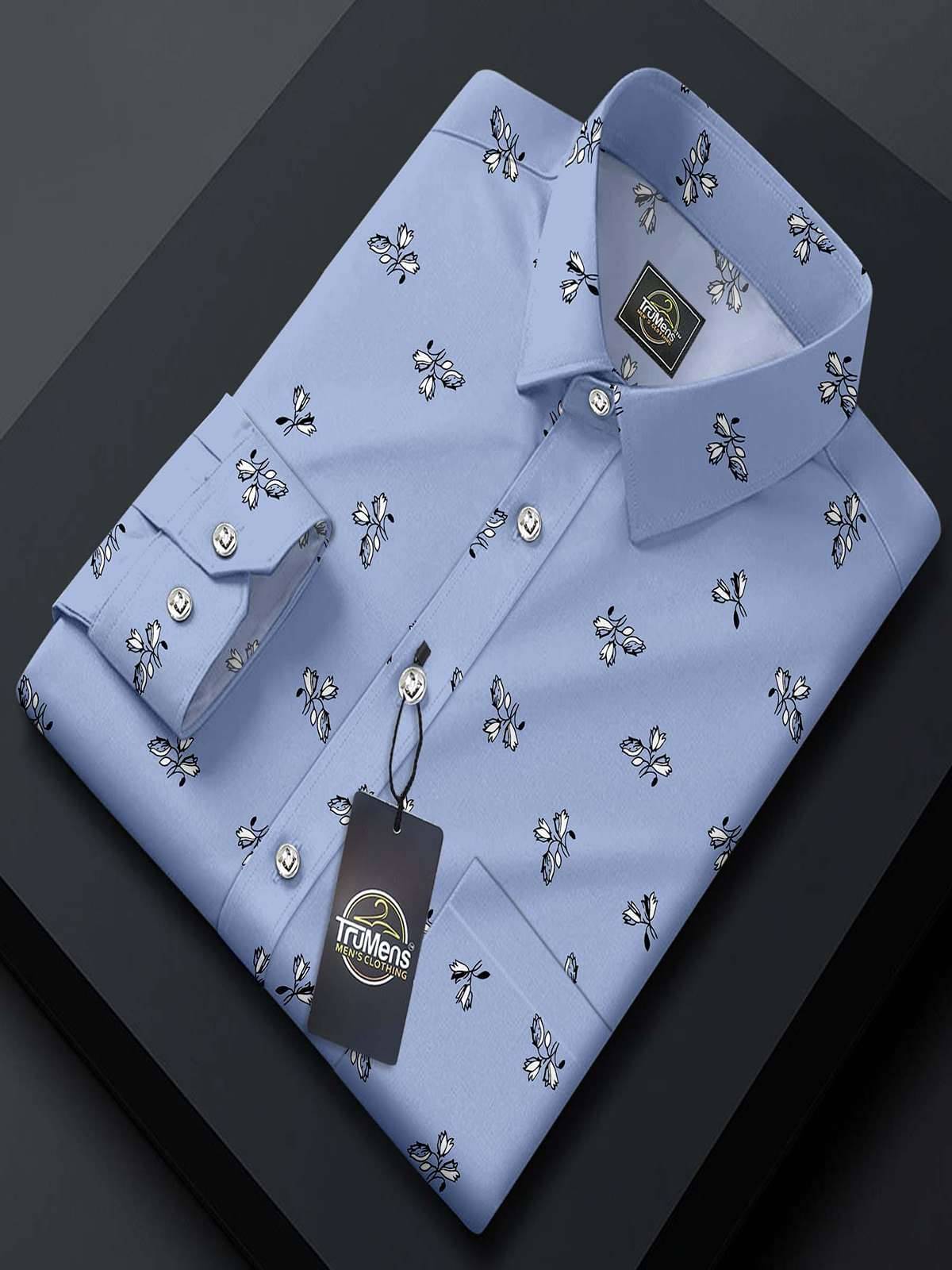 Griva Creation Rayon Regular Fit Printed Full Sleeves Men's Casual Shirt - Blue ( Pack of 1 ) Griva Creation Rayon Regular Fit Printed Full Sleeves Men's Casual Shirt - Blue ( Pack of 1 )