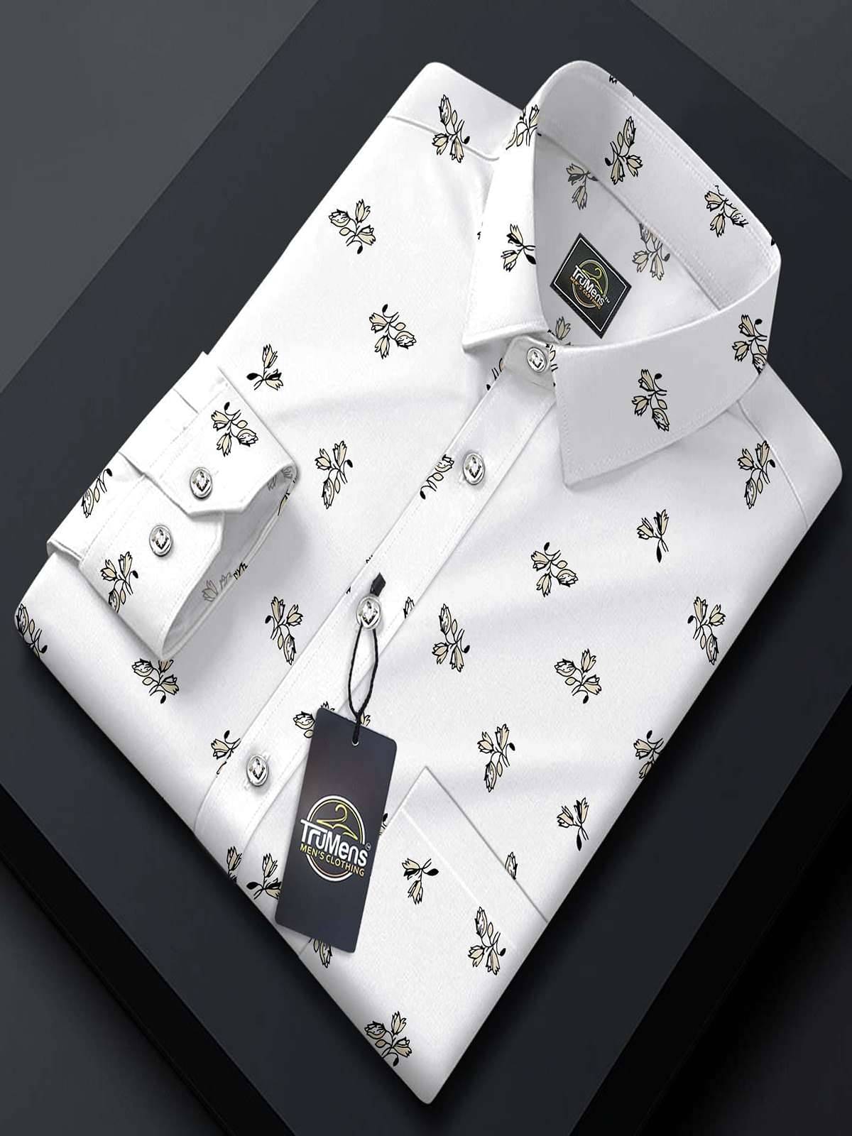 Griva Creation Rayon Regular Fit Printed Full Sleeves Men's Casual Shirt - White ( Pack of 1 )     			Griva Creation Rayon Regular Fit Printed Full Sleeves Men's Casual Shirt - White ( Pack of 1 )