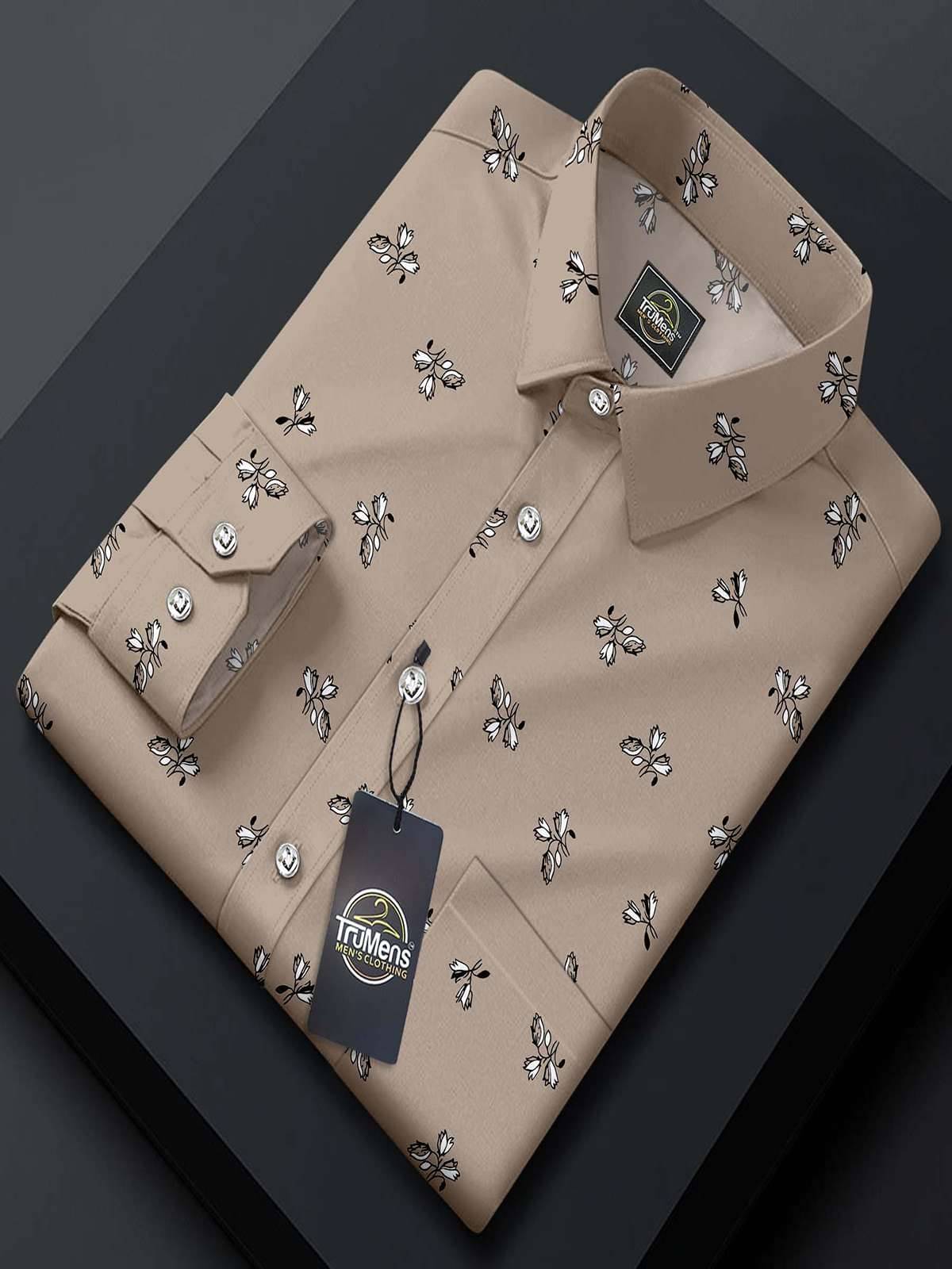     			Griva Creation Rayon Regular Fit Printed Full Sleeves Men's Casual Shirt - Cream ( Pack of 1 )