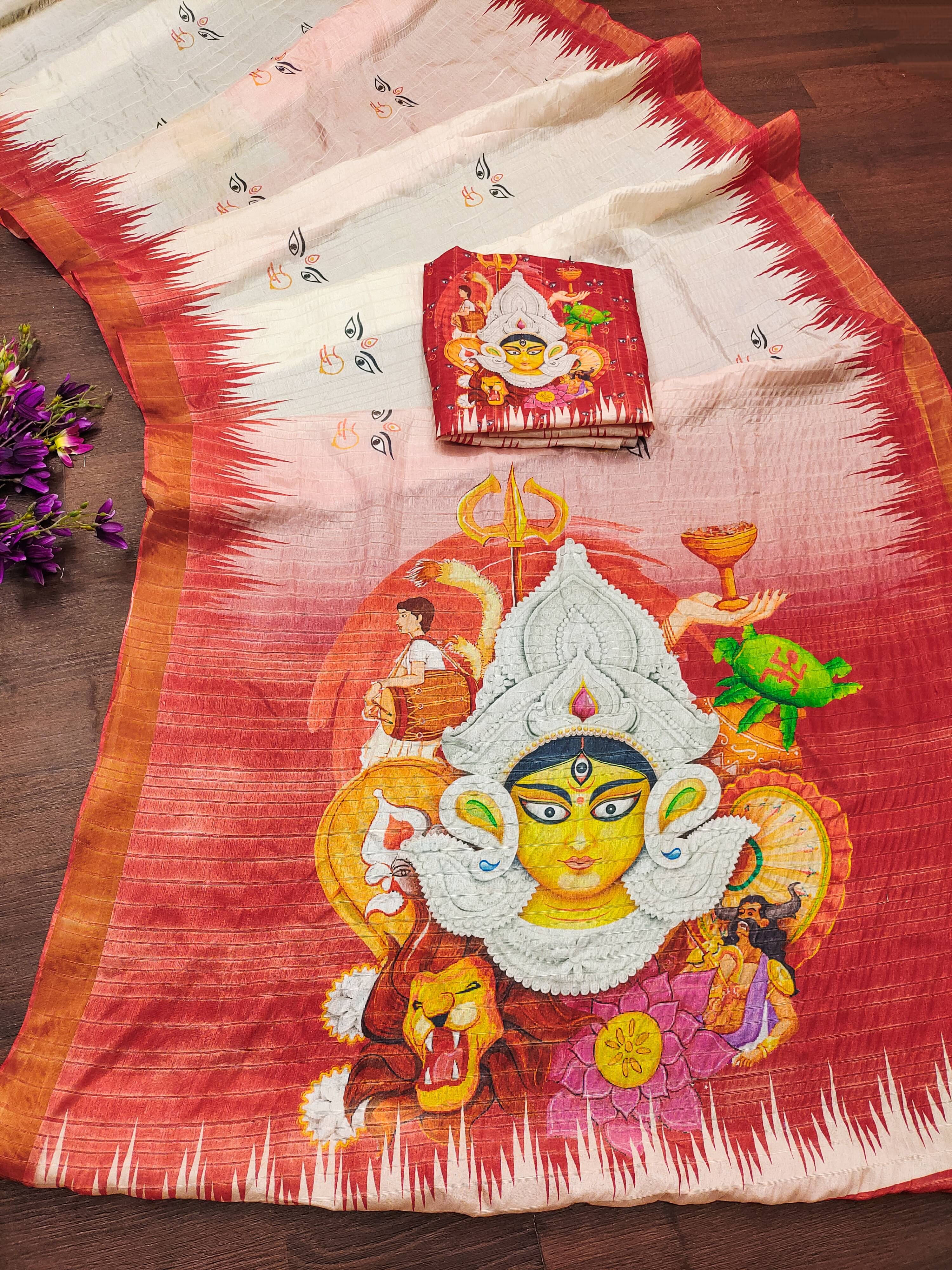     			HEMA SILK MILLS Silk Blend Printed Regular Saree With Unstitched Blouse Piece ( Multicolor )