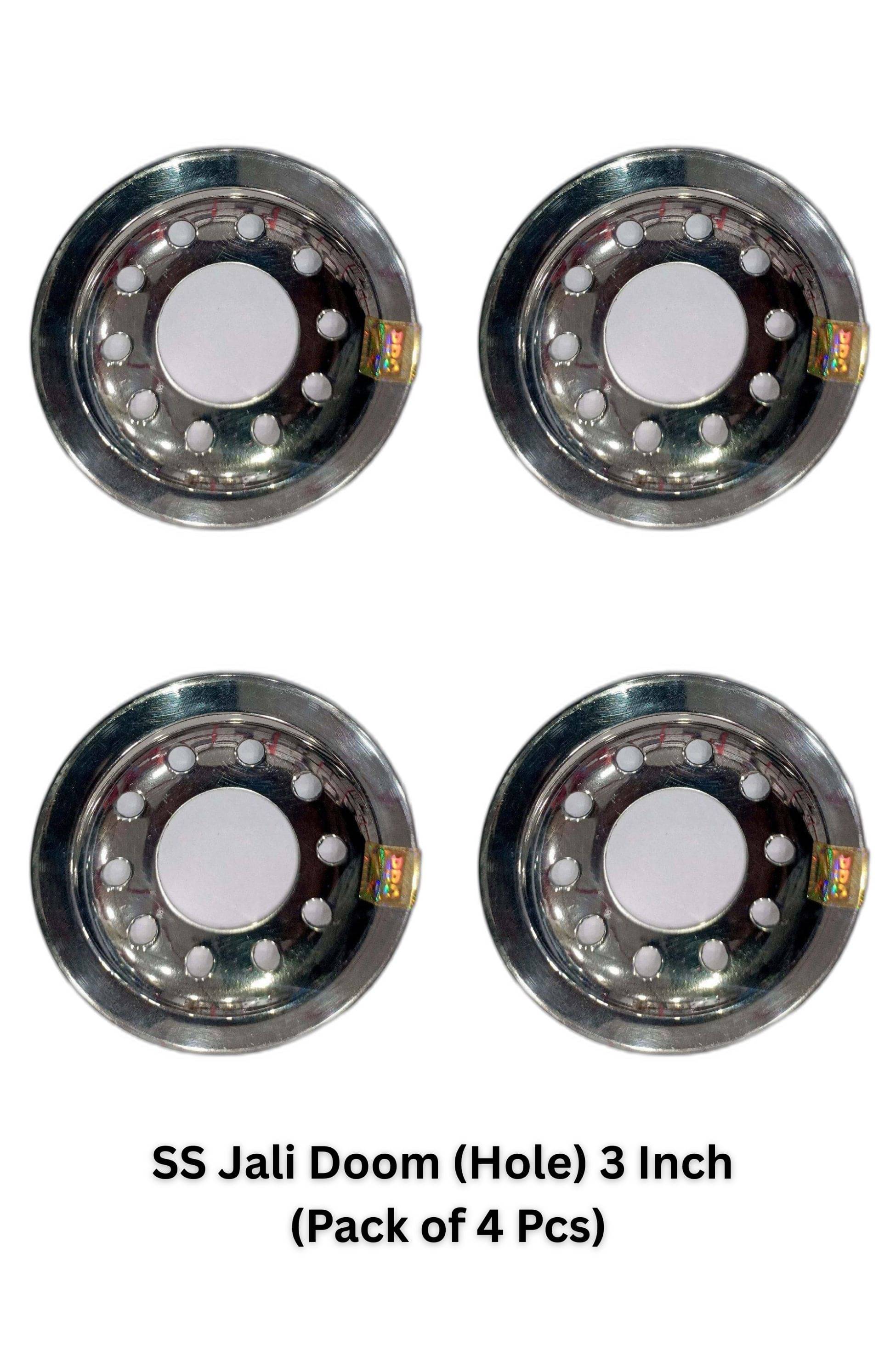     			JMD DECOR Stainless Steel Floor Beading Jali – 3 Inch (Hole Design), Pack of 4