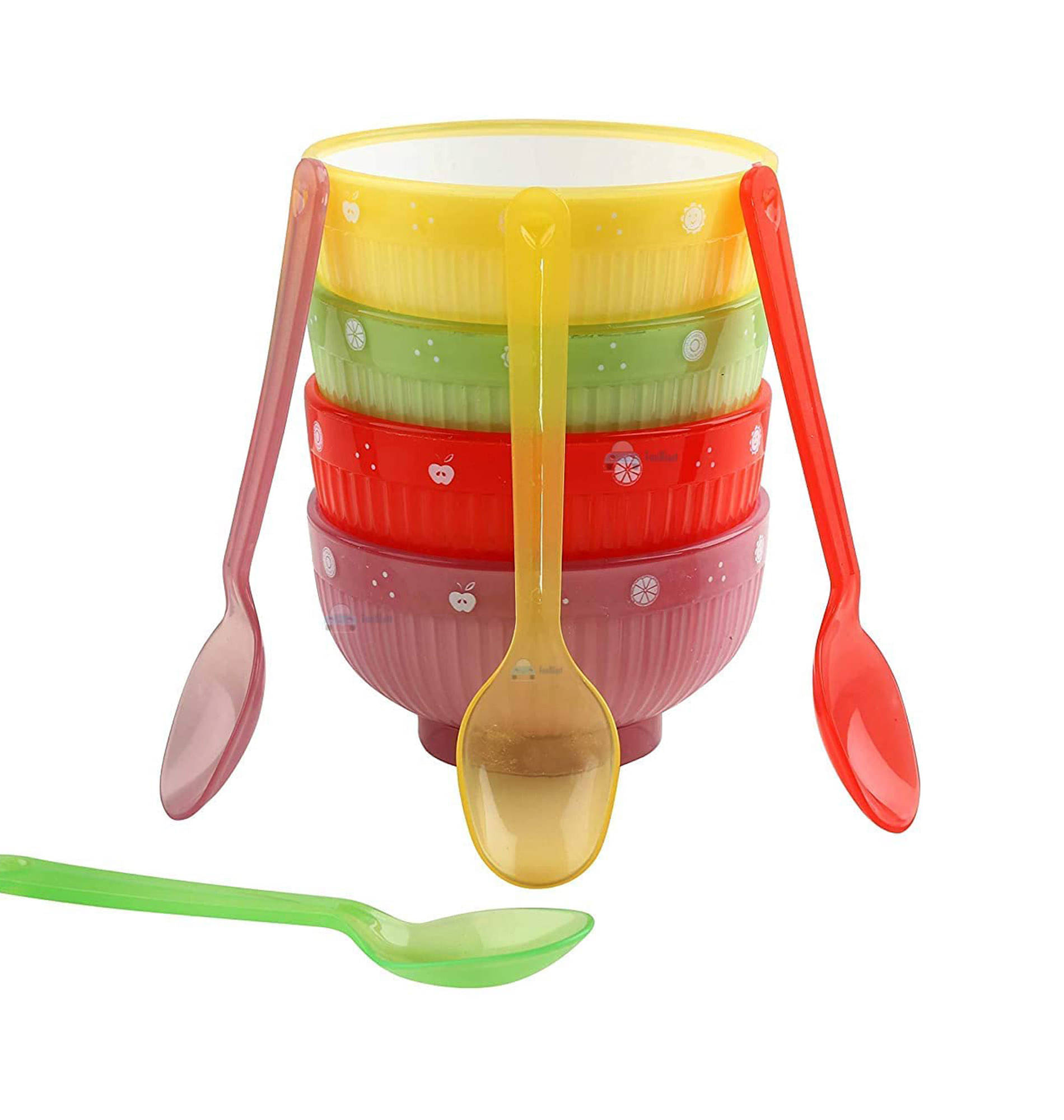 Jelly Bowl 4 pcs Plastic Dessert Bowl 10 cm ( Set of 4 ) Multicolor Jelly Bowl 4 pcs Plastic Dessert Bowl 10 cm ( Set of 4 ) Multicolor
