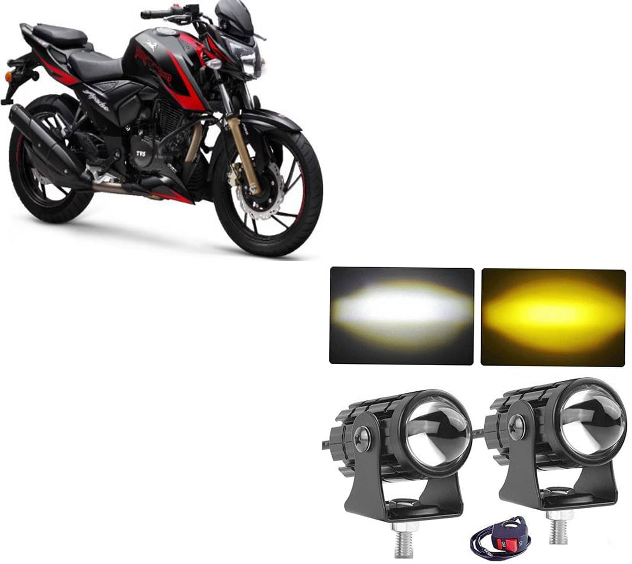 Kapoor trading LED Strobe Light For All Bike Make ( Pack of 2 ) Kapoor trading LED Strobe Light For All Bike Make ( Pack of 2 )