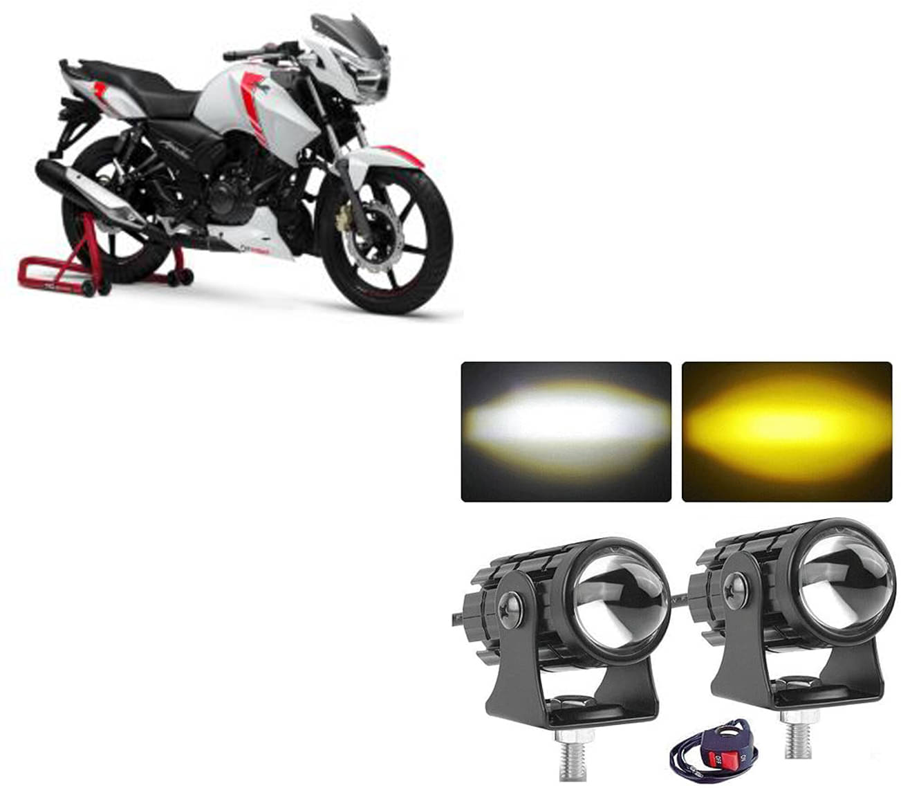     			Kapoor trading LED Strobe Light For All Bike Make ( Pack of 2 )