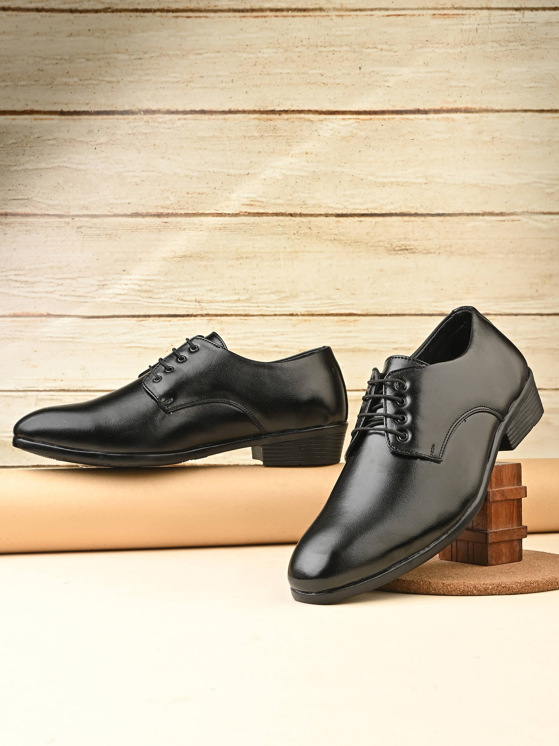 Kastava Black Men's Derby Formal Shoes Kastava Black Men's Derby Formal Shoes