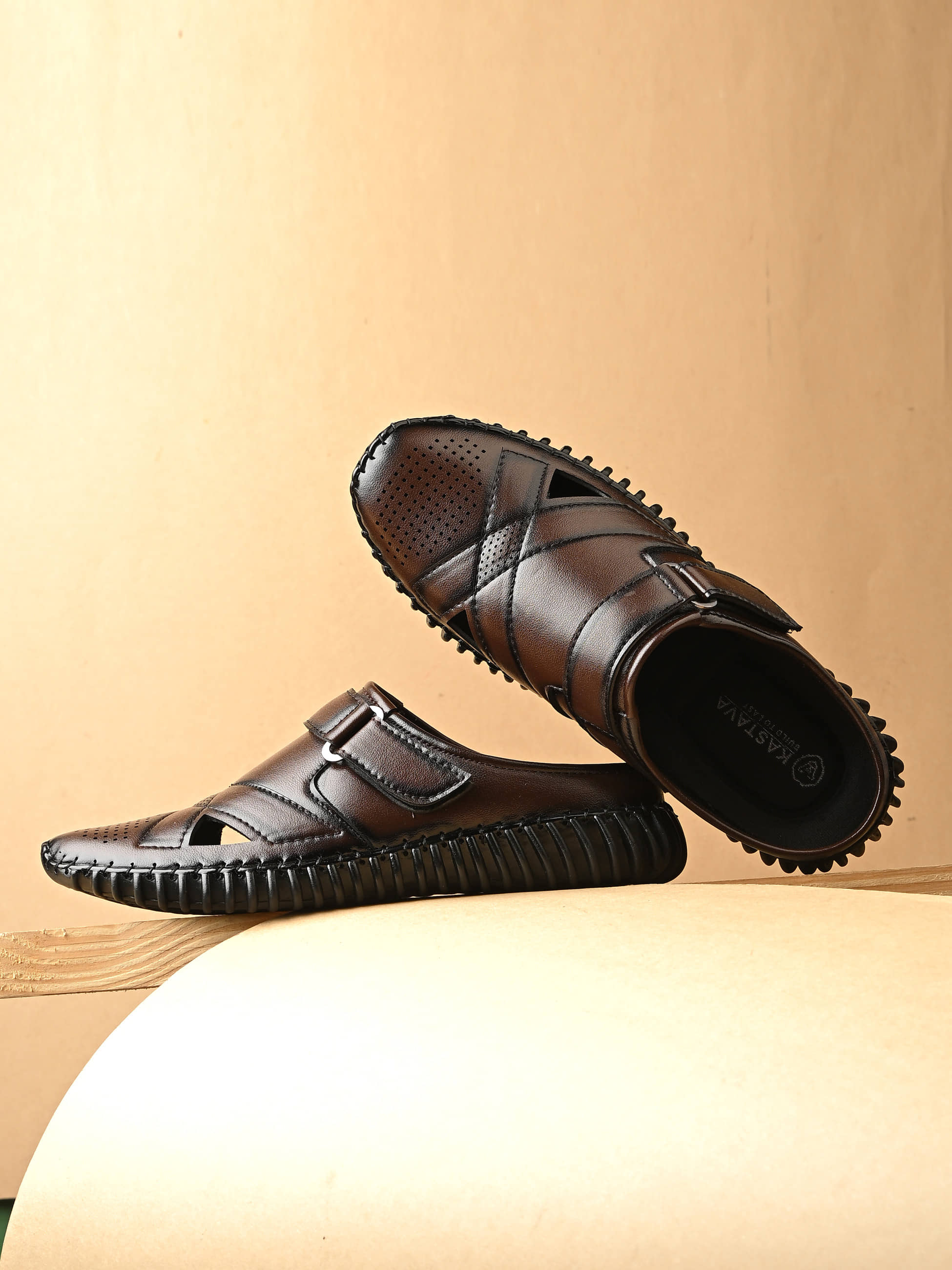 Kastava - Black Men's Sandals