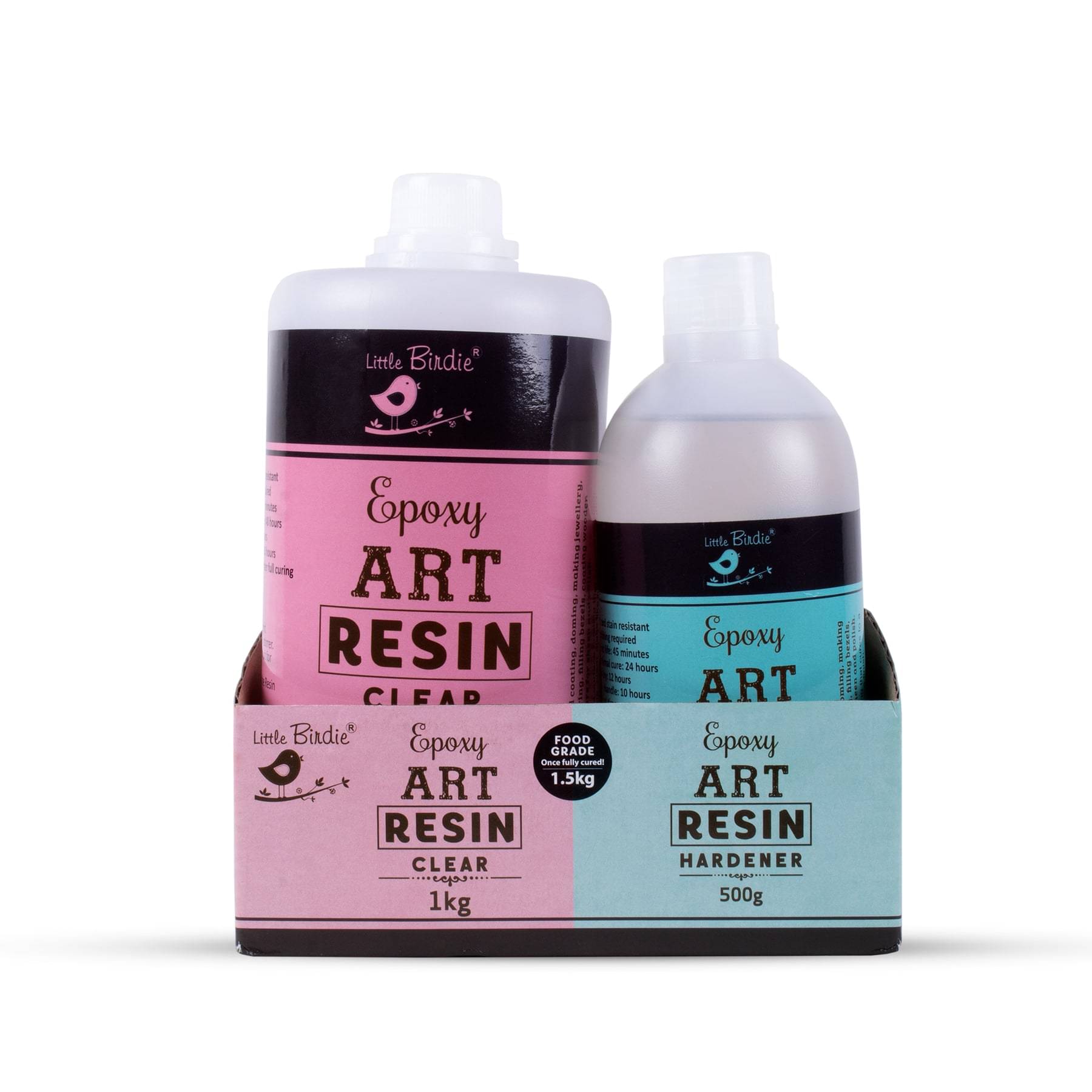 Little Birdie Plastic Epoxy Art Resin And Hardener Transperant 1.5Kg Bottle ( Pack of 1 )     			Little Birdie Plastic Epoxy Art Resin And Hardener Transperant 1.5Kg Bottle ( Pack of 1 )