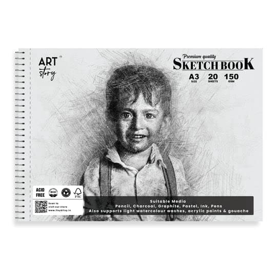 Little Birdie Sketch Book Premium Quality A3 Wire O Binding 150gsm 20Sheets Little Birdie Sketch Book Premium Quality A3 Wire O Binding 150gsm 20Sheets
