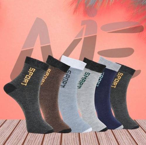 MJE Pack of 6 Men's Cotton Blend Ankle Length Socks ( Multicolor ) MJE Pack of 6 Men's Cotton Blend Ankle Length Socks ( Multicolor )