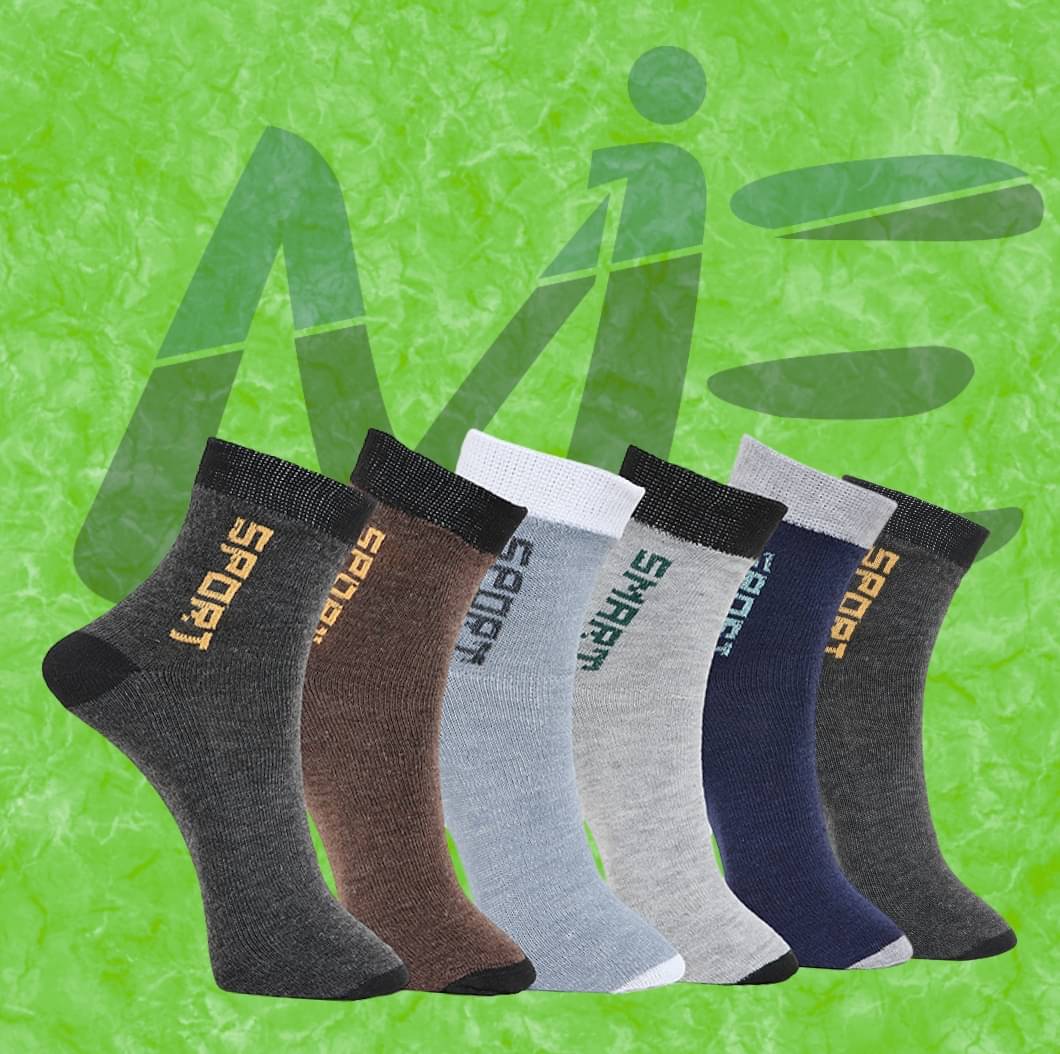 MJE Pack of 6 Men's Cotton Blend Ankle Length Socks ( Multicolor ) MJE Pack of 6 Men's Cotton Blend Ankle Length Socks ( Multicolor )