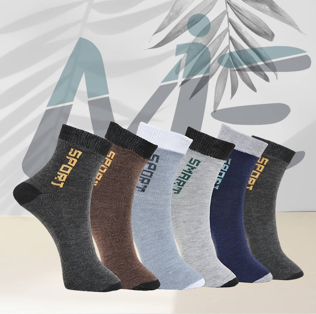 MJE Pack of 6 Men's Cotton Blend Ankle Length Socks ( Multicolor ) MJE Pack of 6 Men's Cotton Blend Ankle Length Socks ( Multicolor )