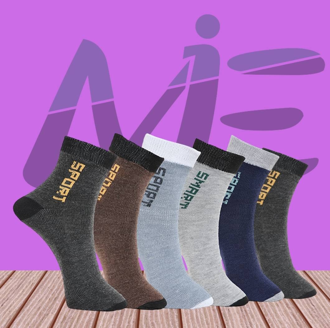 MJE Pack of 6 Men's Cotton Blend Ankle Length Socks ( Multicolor ) MJE Pack of 6 Men's Cotton Blend Ankle Length Socks ( Multicolor )
