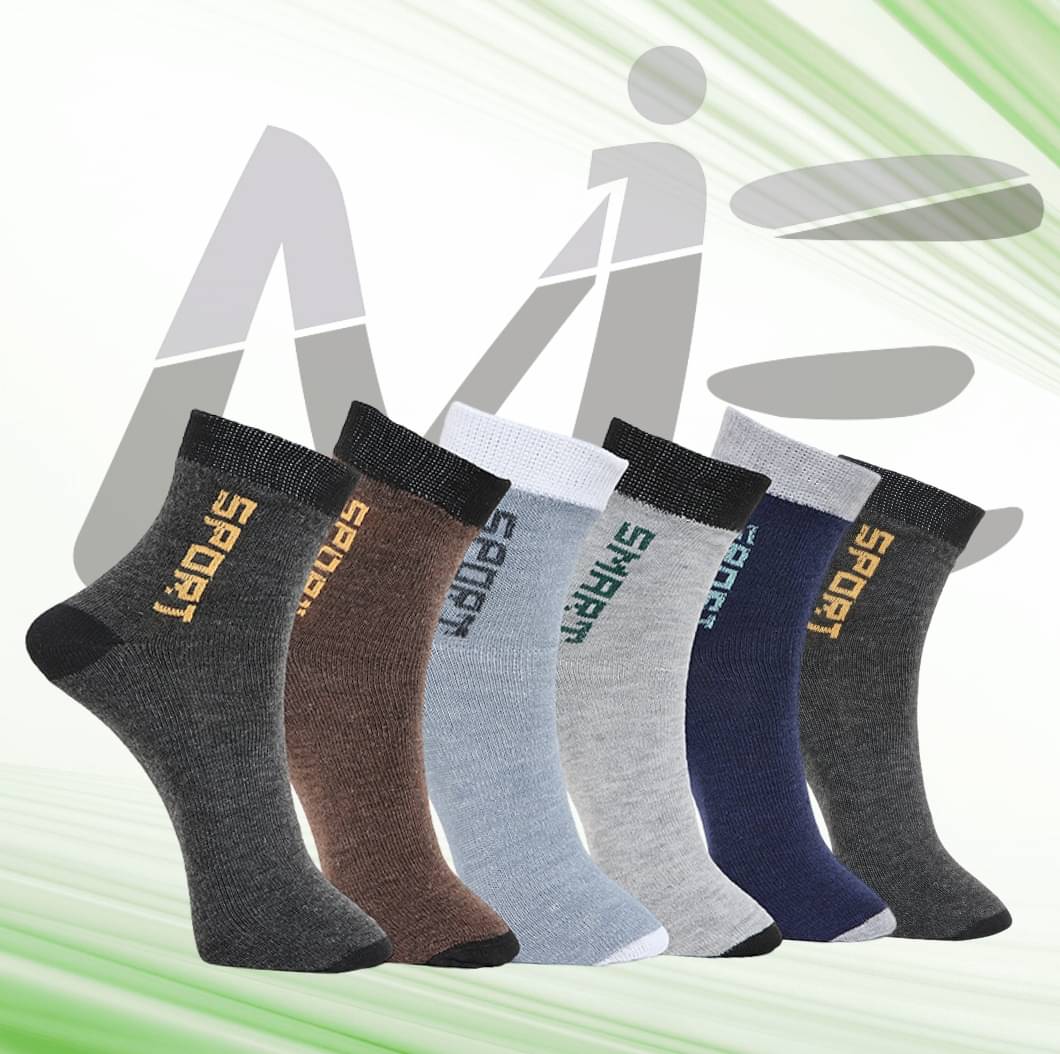     			MJE Pack of 6 Men's Cotton Blend Ankle Length Socks ( Multicolor )