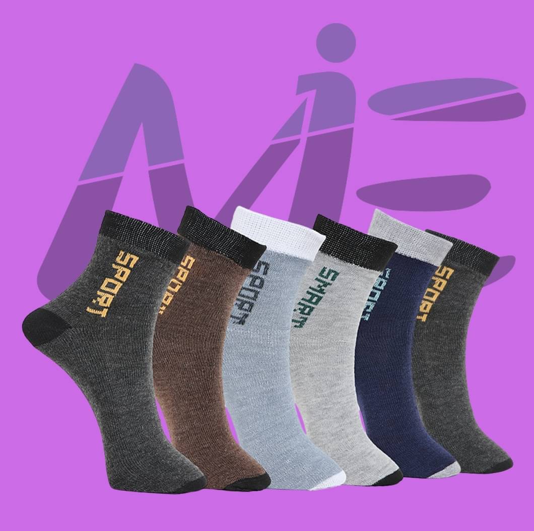 MJE Pack of 6 Men's Cotton Blend Ankle Length Socks ( Multicolor )     			MJE Pack of 6 Men's Cotton Blend Ankle Length Socks ( Multicolor )