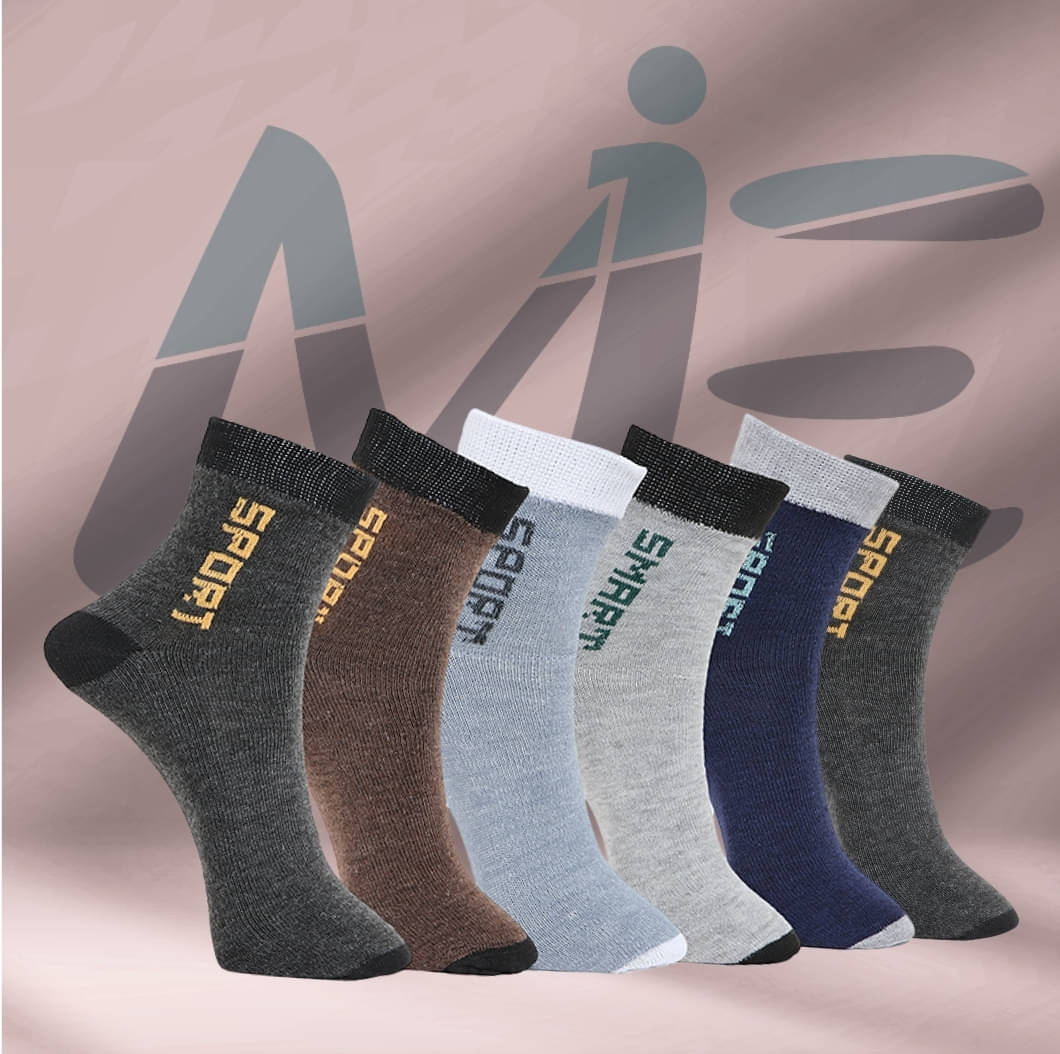 MJE Pack of 6 Men's Cotton Blend Ankle Length Socks ( Multicolor ) MJE Pack of 6 Men's Cotton Blend Ankle Length Socks ( Multicolor )
