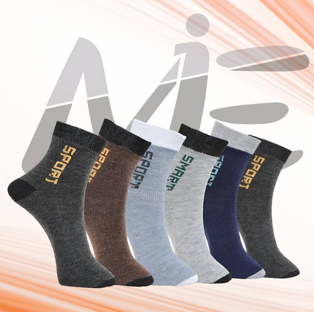     			MJE Pack of 6 Men's Cotton Blend Ankle Length Socks ( Multicolor )