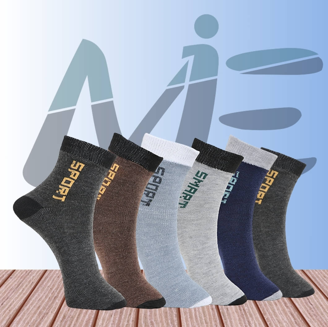 MJE Pack of 6 Men's Cotton Blend Ankle Length Socks ( Multicolor ) MJE Pack of 6 Men's Cotton Blend Ankle Length Socks ( Multicolor )