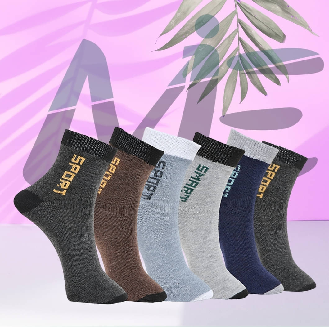 MJE Pack of 6 Men's Cotton Blend Ankle Length Socks ( Multicolor )     			MJE Pack of 6 Men's Cotton Blend Ankle Length Socks ( Multicolor )
