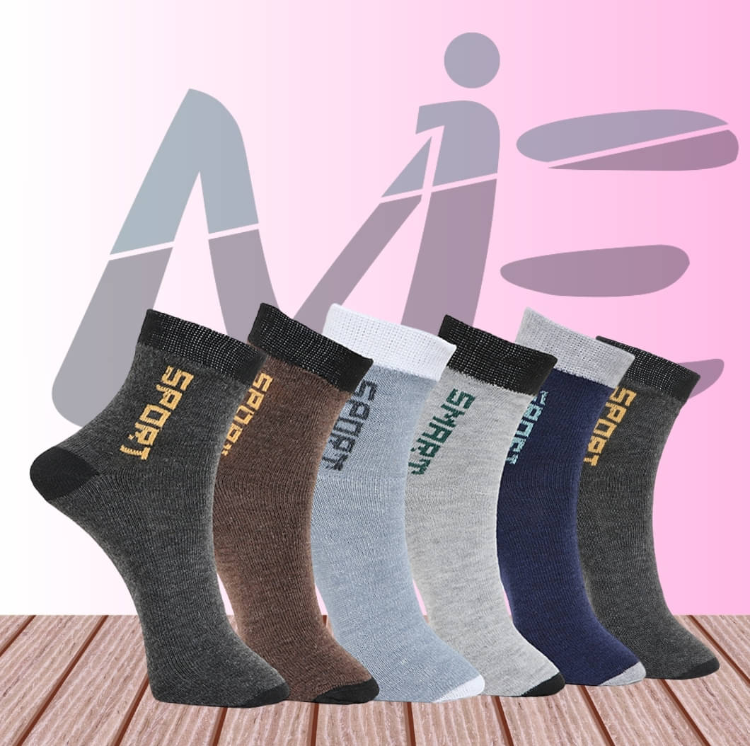     			MJE Pack of 6 Men's Cotton Blend Ankle Length Socks ( Multicolor )