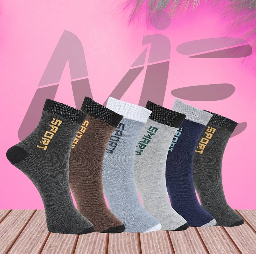 MJE Pack of 6 Men's Cotton Blend Ankle Length Socks ( Multicolor )     			MJE Pack of 6 Men's Cotton Blend Ankle Length Socks ( Multicolor )