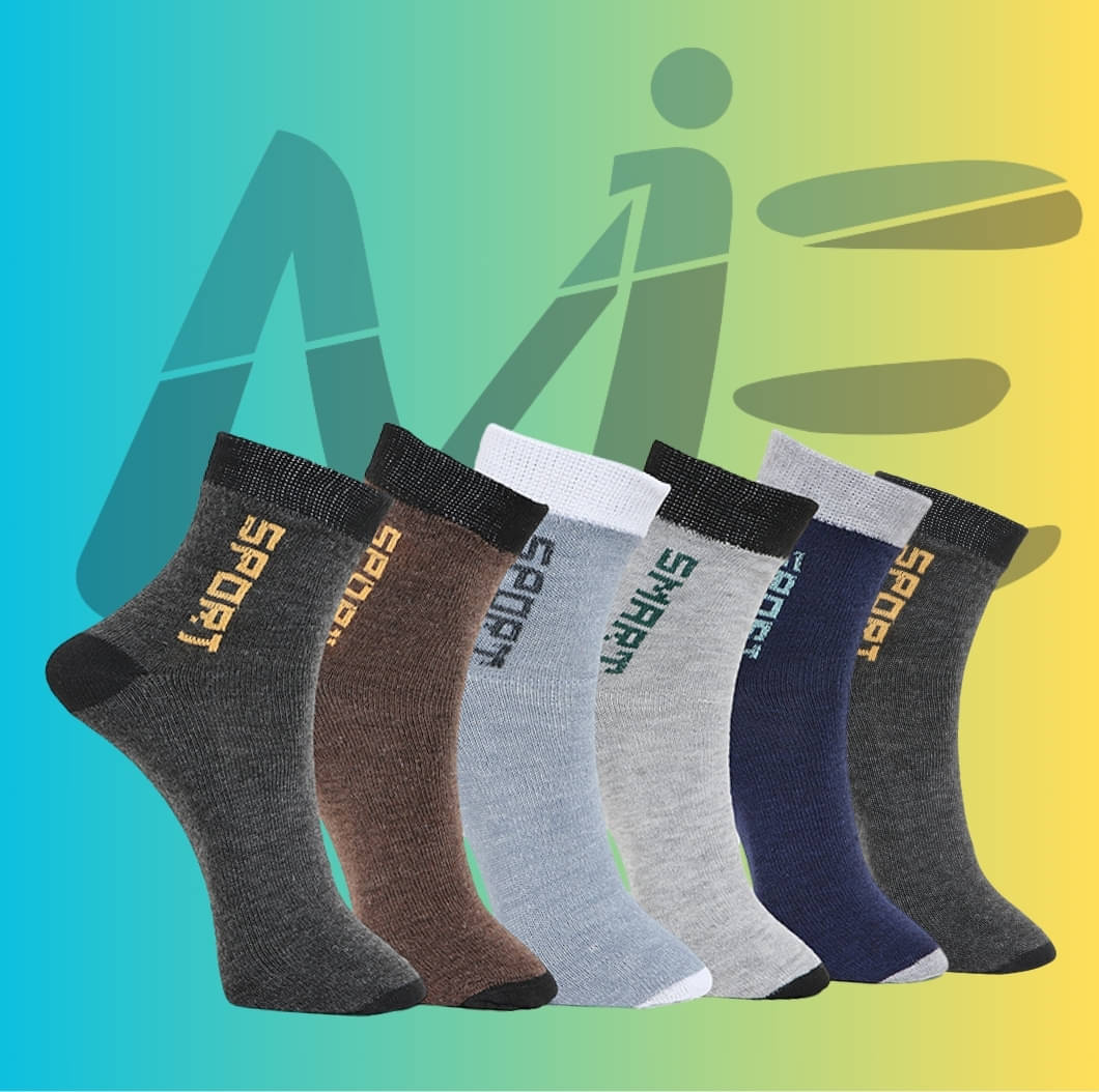 MJE Pack of 6 Men's Cotton Blend Ankle Length Socks ( Multicolor )     			MJE Pack of 6 Men's Cotton Blend Ankle Length Socks ( Multicolor )