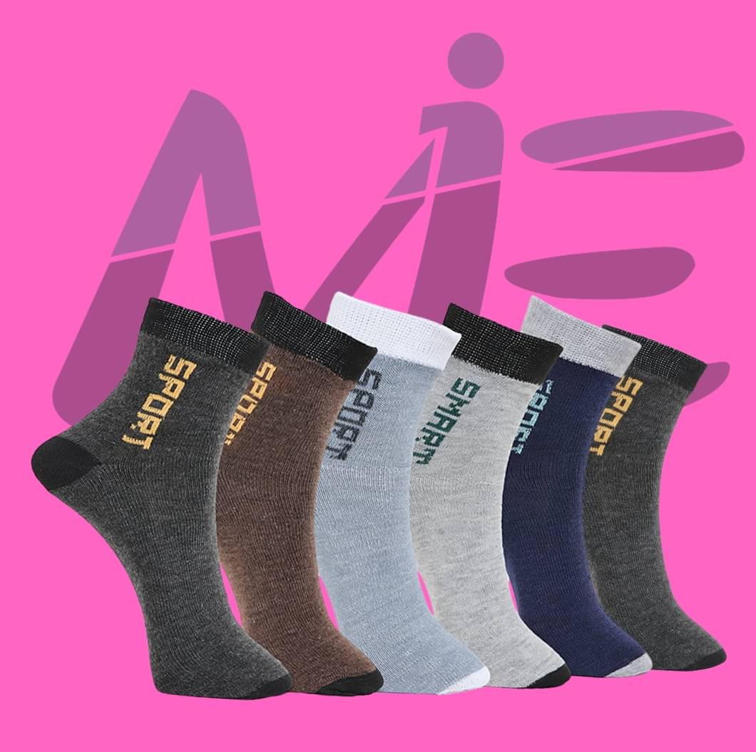 MJE Pack of 6 Men's Cotton Blend Ankle Length Socks ( Multicolor )     			MJE Pack of 6 Men's Cotton Blend Ankle Length Socks ( Multicolor )