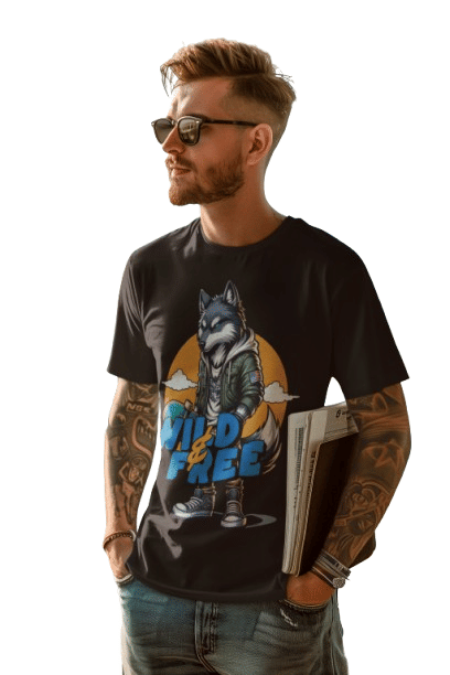 Mabsl thread Men Polyester Regular Fit Printed T-Shirt ( Black ) Mabsl thread Men Polyester Regular Fit Printed T-Shirt ( Black )