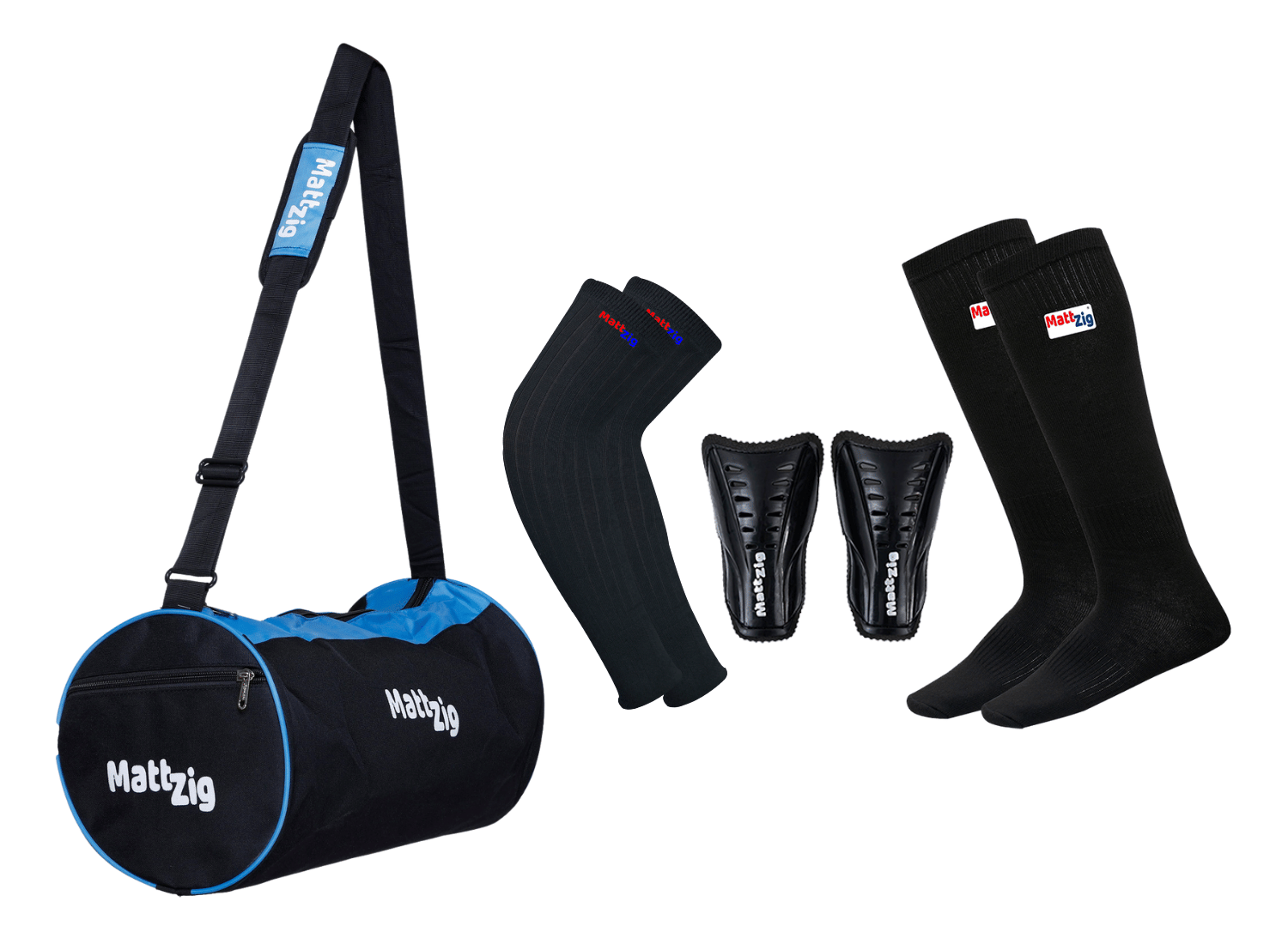     			MattZig Black Football Kit Bag ( Pack of 1 )