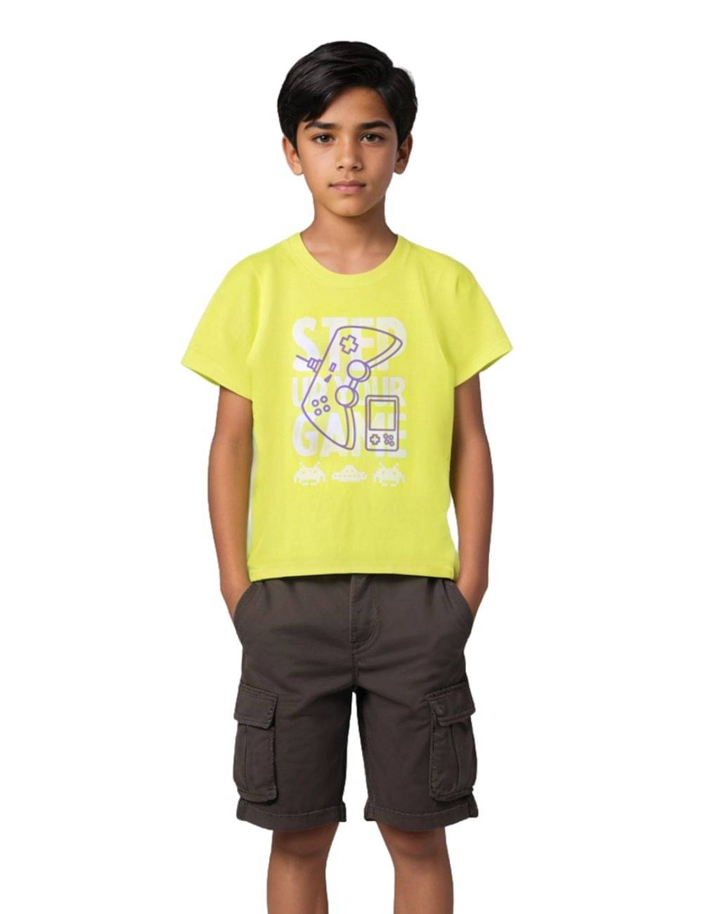    			Mijoosh Pack of 1 Boys Cotton T-Shirt ( Lime Green )