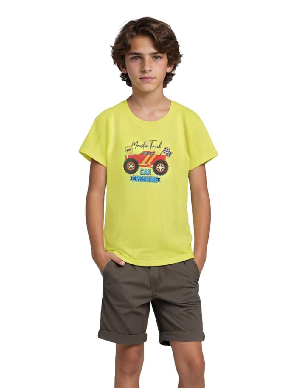     			Mijoosh Pack of 1 Boys Cotton T-Shirt ( Lime Green )