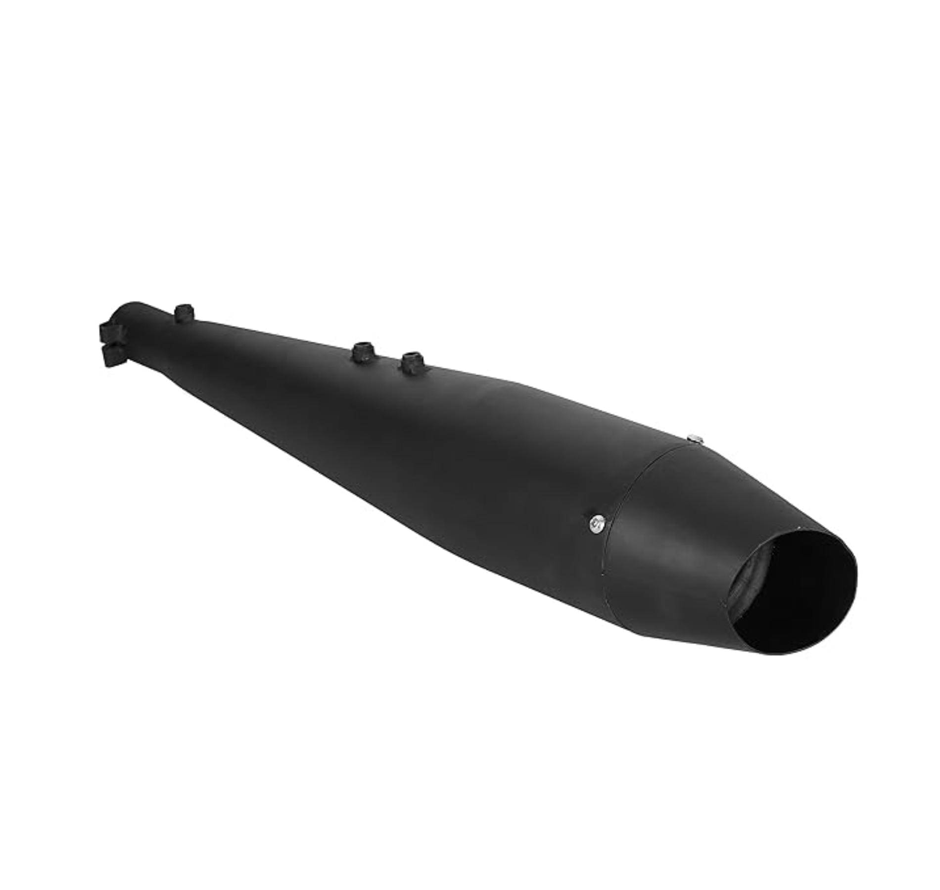 NOISEWAVE Dolphin Black Silencer Exhaust Glasswool Royal Enfield Electra Twinspark Full Exhaust System (Mild Steel) NOISEWAVE Dolphin Black Silencer Exhaust Glasswool Royal Enfield Electra Twinspark Full Exhaust System (Mild Steel)