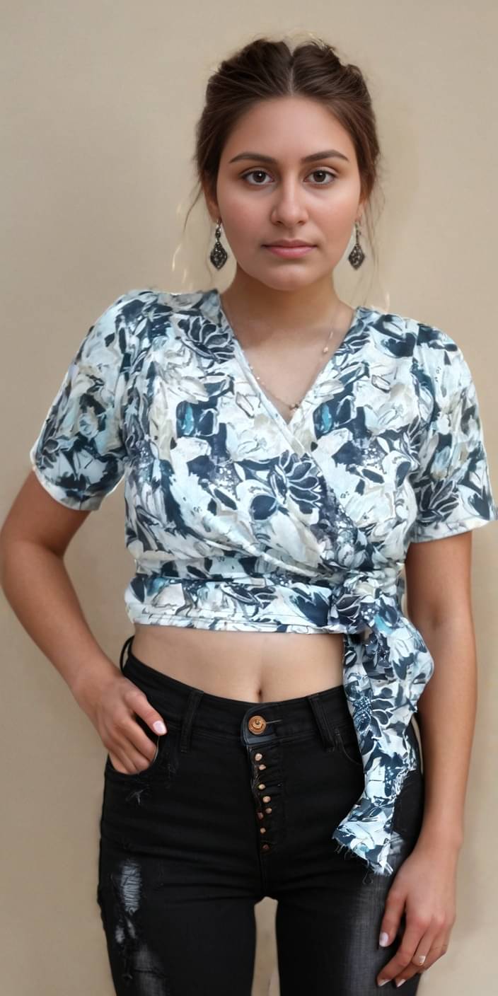 Nishke Women's Crepe Twisted Top ( White ) Nishke Women's Crepe Twisted Top ( White )