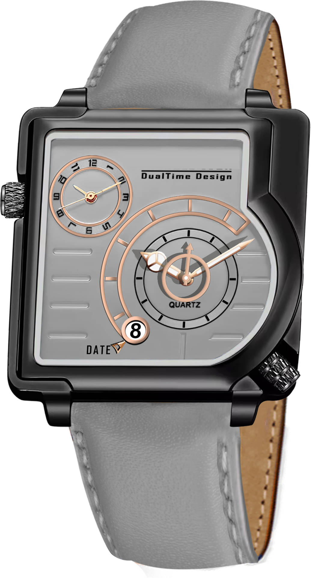     			ONIR Light Grey Leather Analog Men's Watch