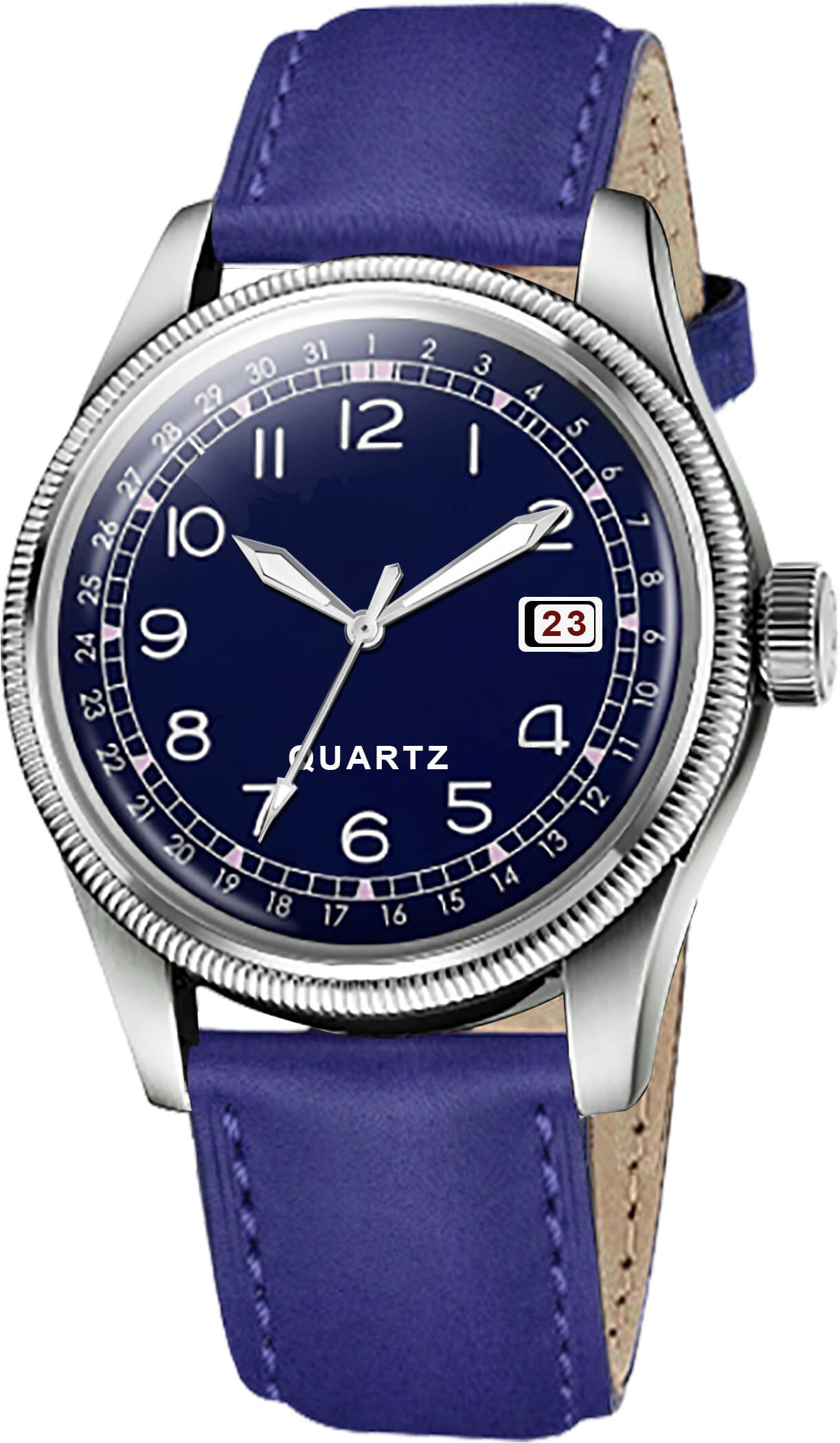     			ONIR Purple Leather Analog Men's Watch