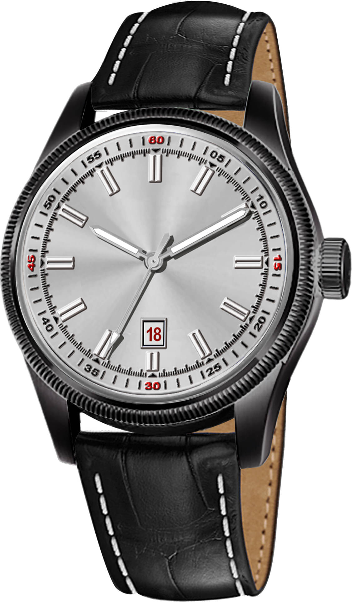     			ONIR Red Leather Analog Men's Watch