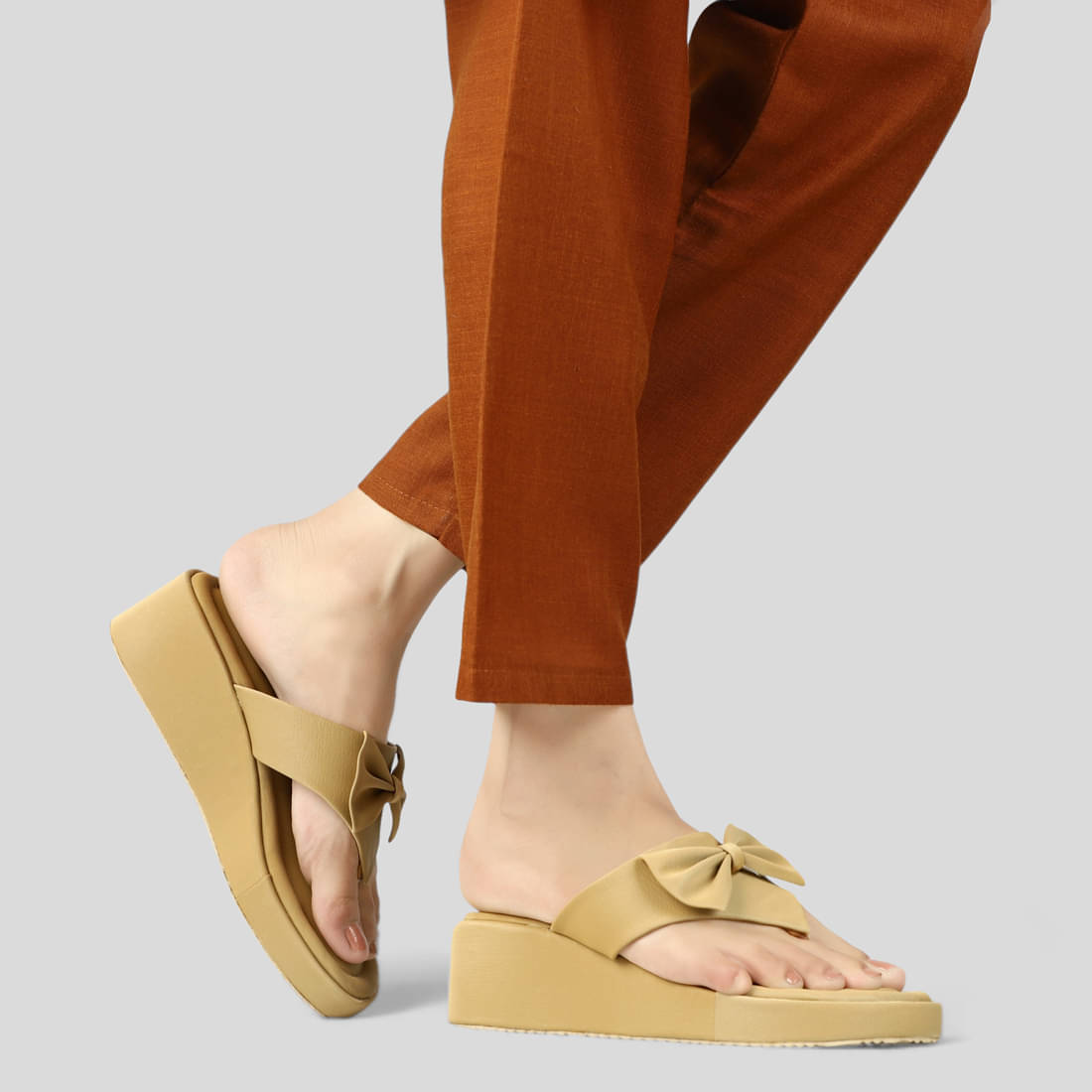     			Rimezs Beige Women's Slip On Heels