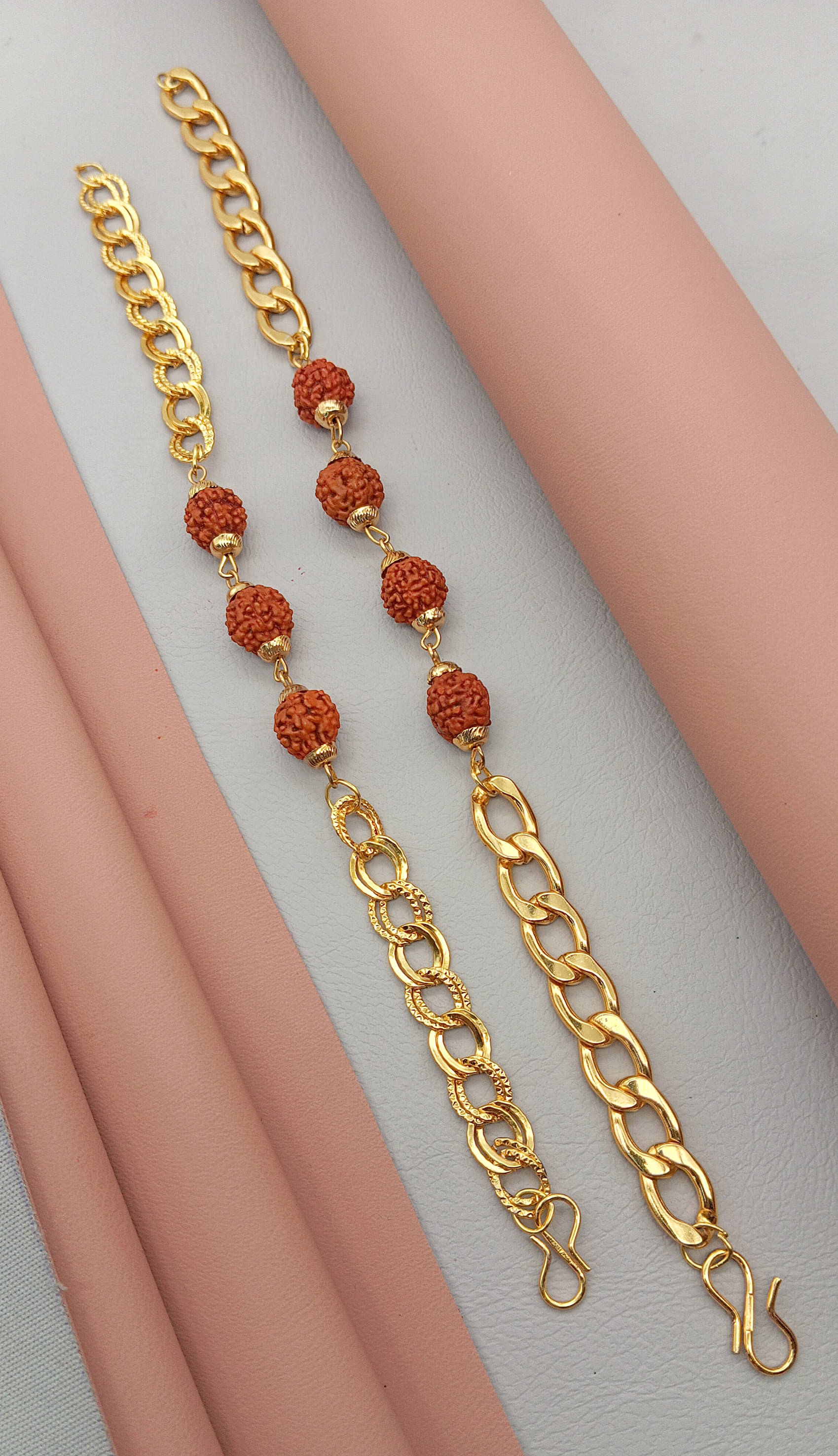 SHANKHRAJ MA LL Gold Religious Bracelet ( Pack of 2 ) SHANKHRAJ MA LL Gold Religious Bracelet ( Pack of 2 )