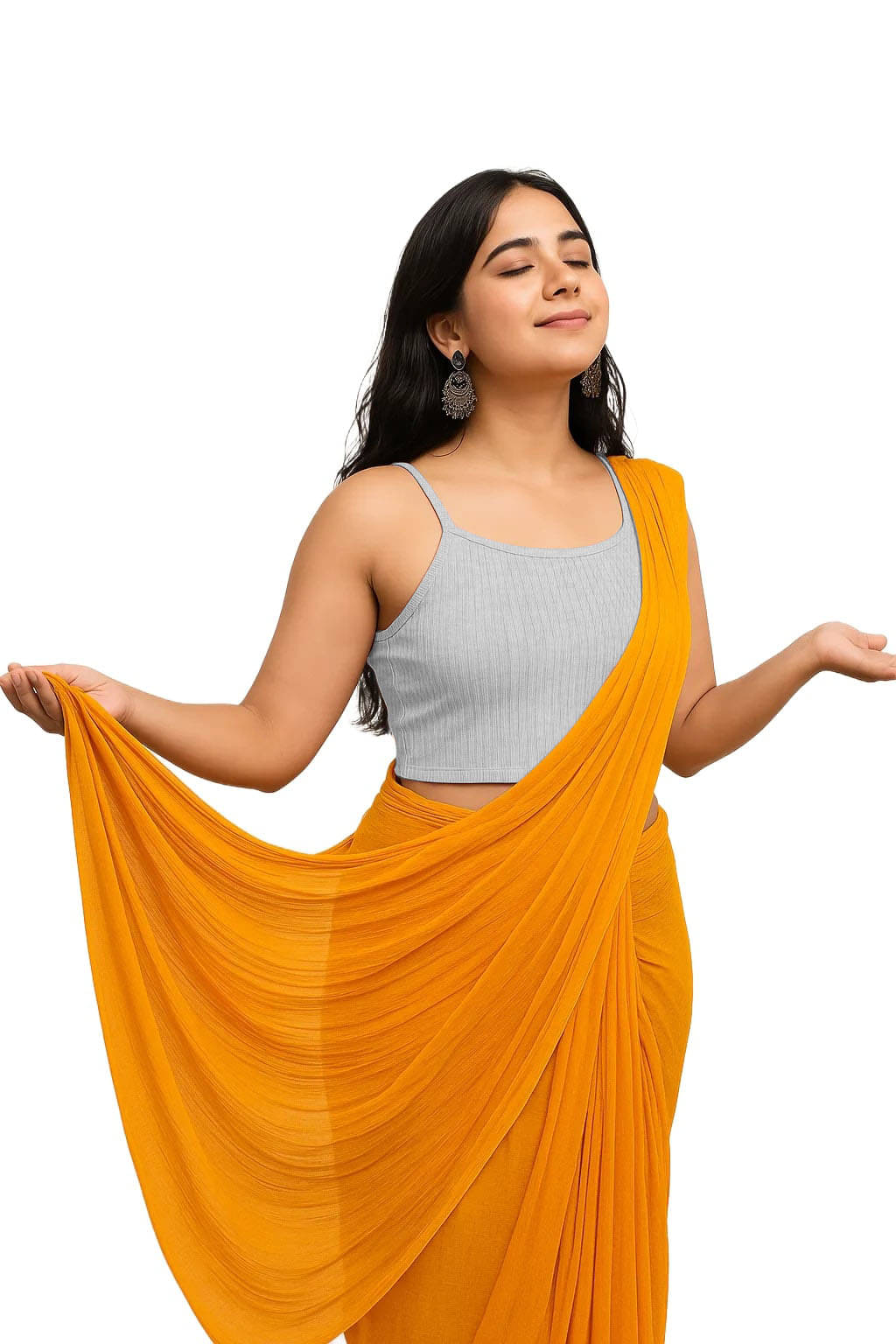 SOHOT Grey Melange Readymade without Pad Cotton Women's Blouse ( Pack of 1 ) SOHOT Grey Melange Readymade without Pad Cotton Women's Blouse ( Pack of 1 )
