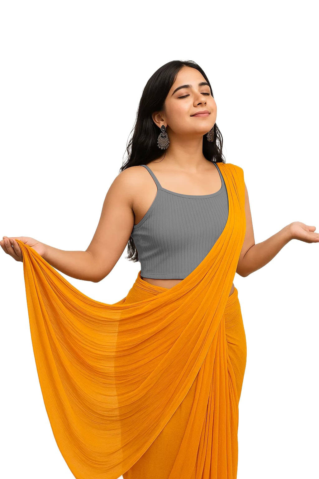 SOHOT Grey Readymade without Pad Cotton Women's Blouse ( Pack of 1 ) SOHOT Grey Readymade without Pad Cotton Women's Blouse ( Pack of 1 )