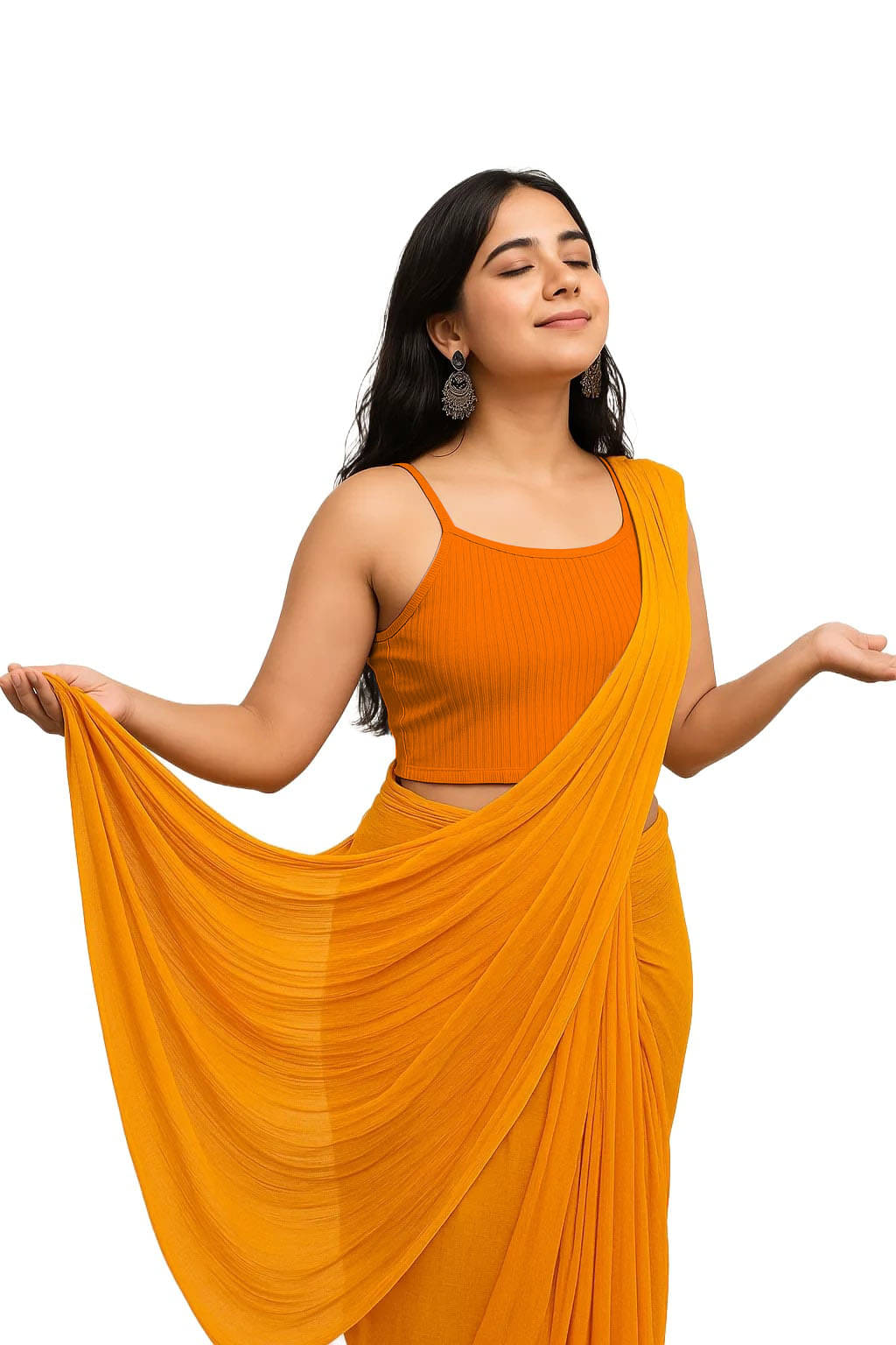 SOHOT Orange Readymade without Pad Cotton Women's Blouse ( Pack of 1 )     			SOHOT Orange Readymade without Pad Cotton Women's Blouse ( Pack of 1 )